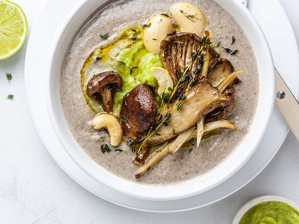 Vegan King Oyster Mushroom Soup Recipe Foodaciously