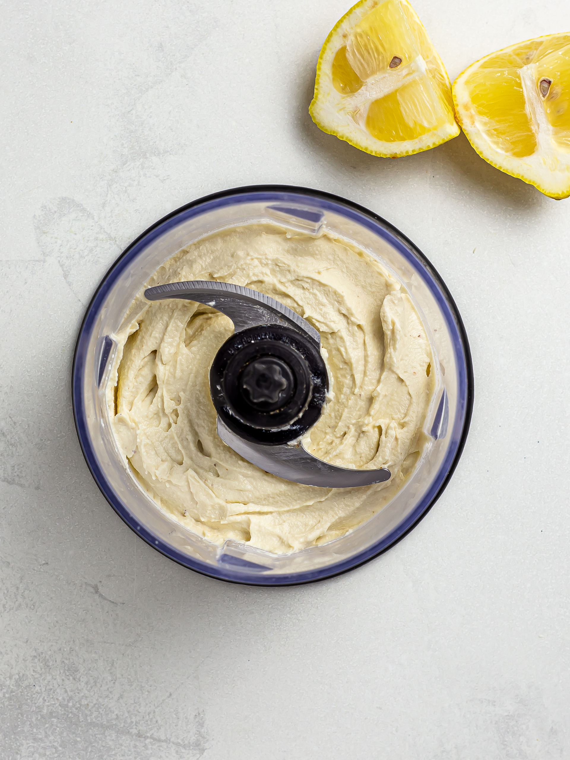 cashews blended with lemon juice and mustard for mayo