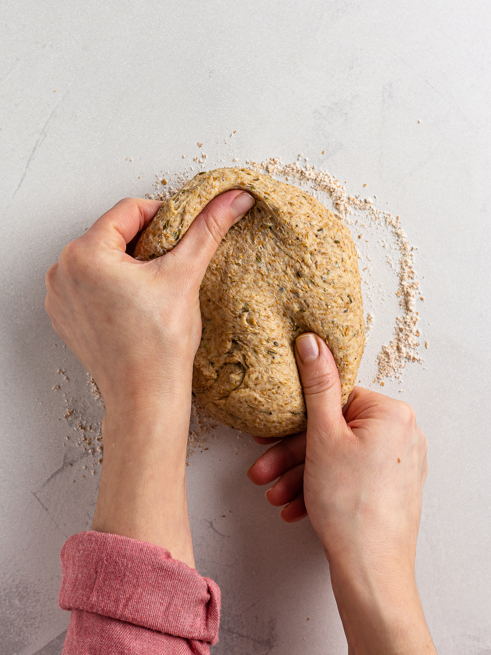 kneading the dough