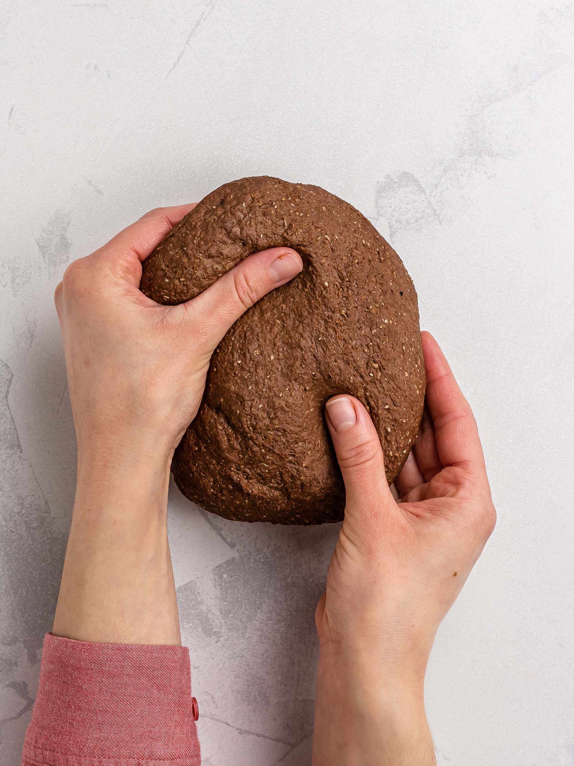 kneading brown bread