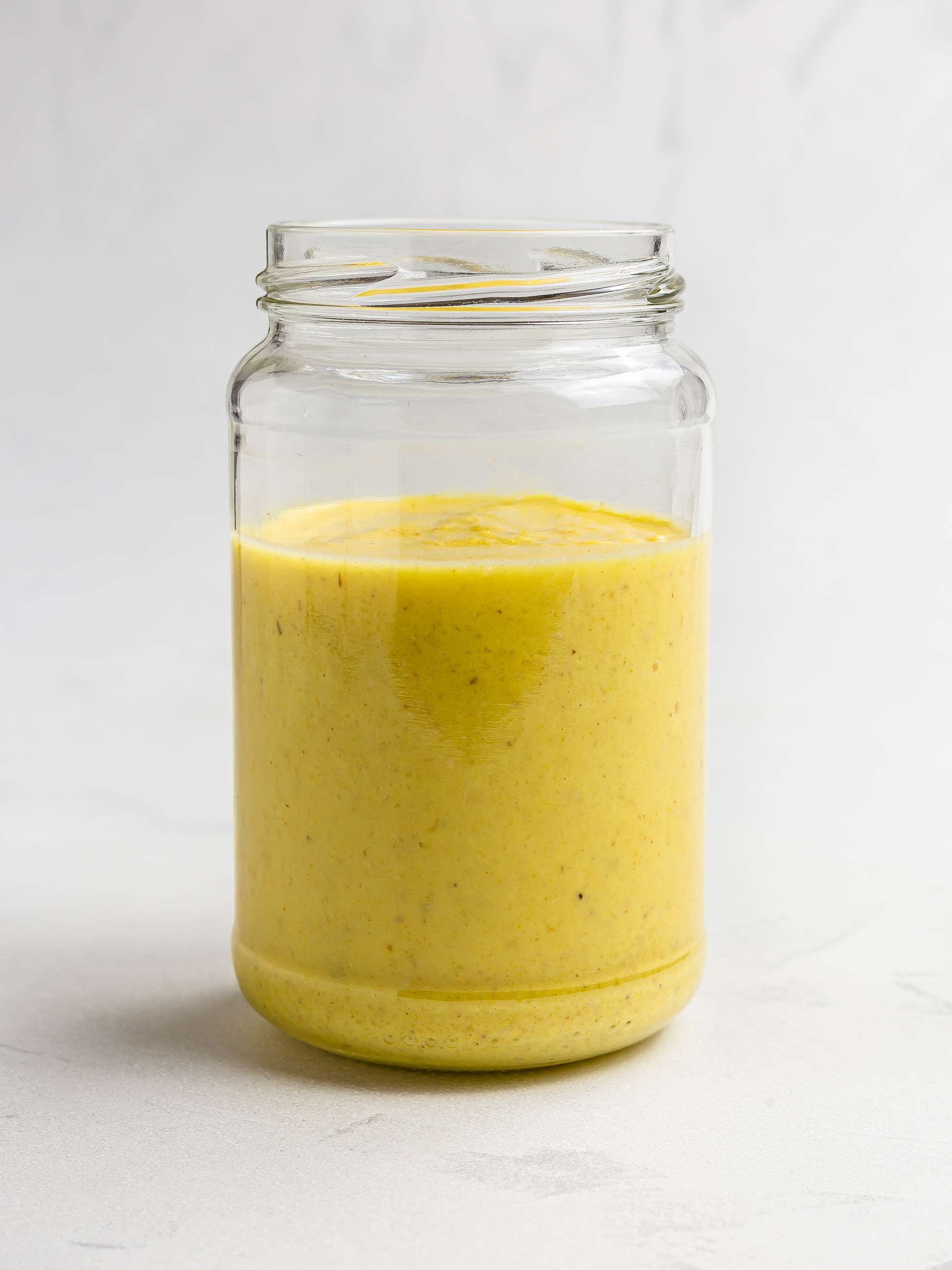 mango lassi oats in a jar