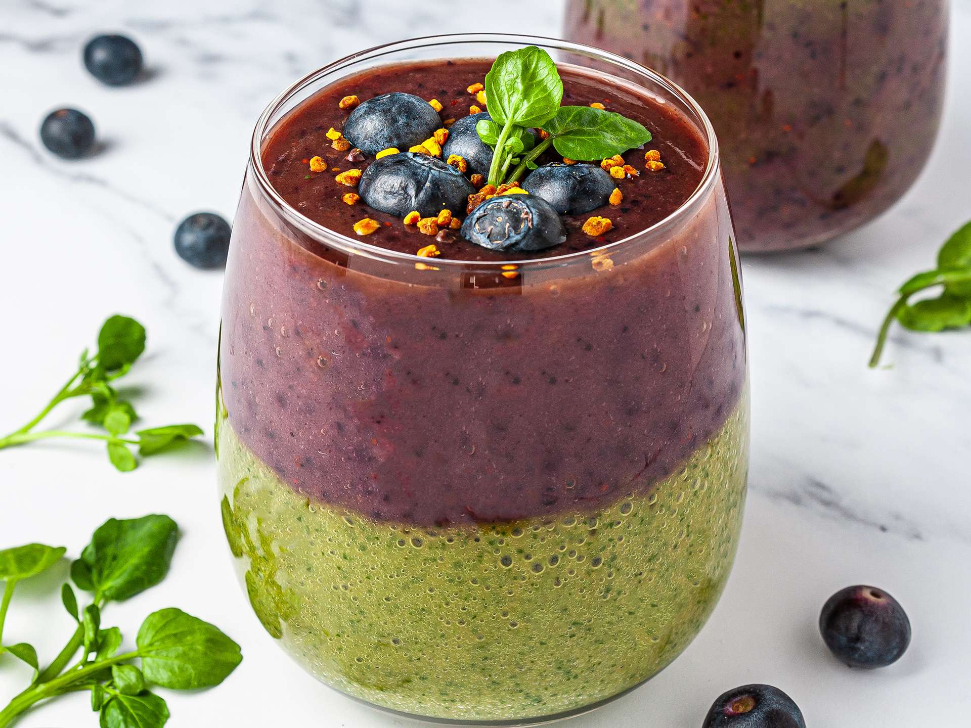 Watercress and Blueberry Green Smoothie Recipe