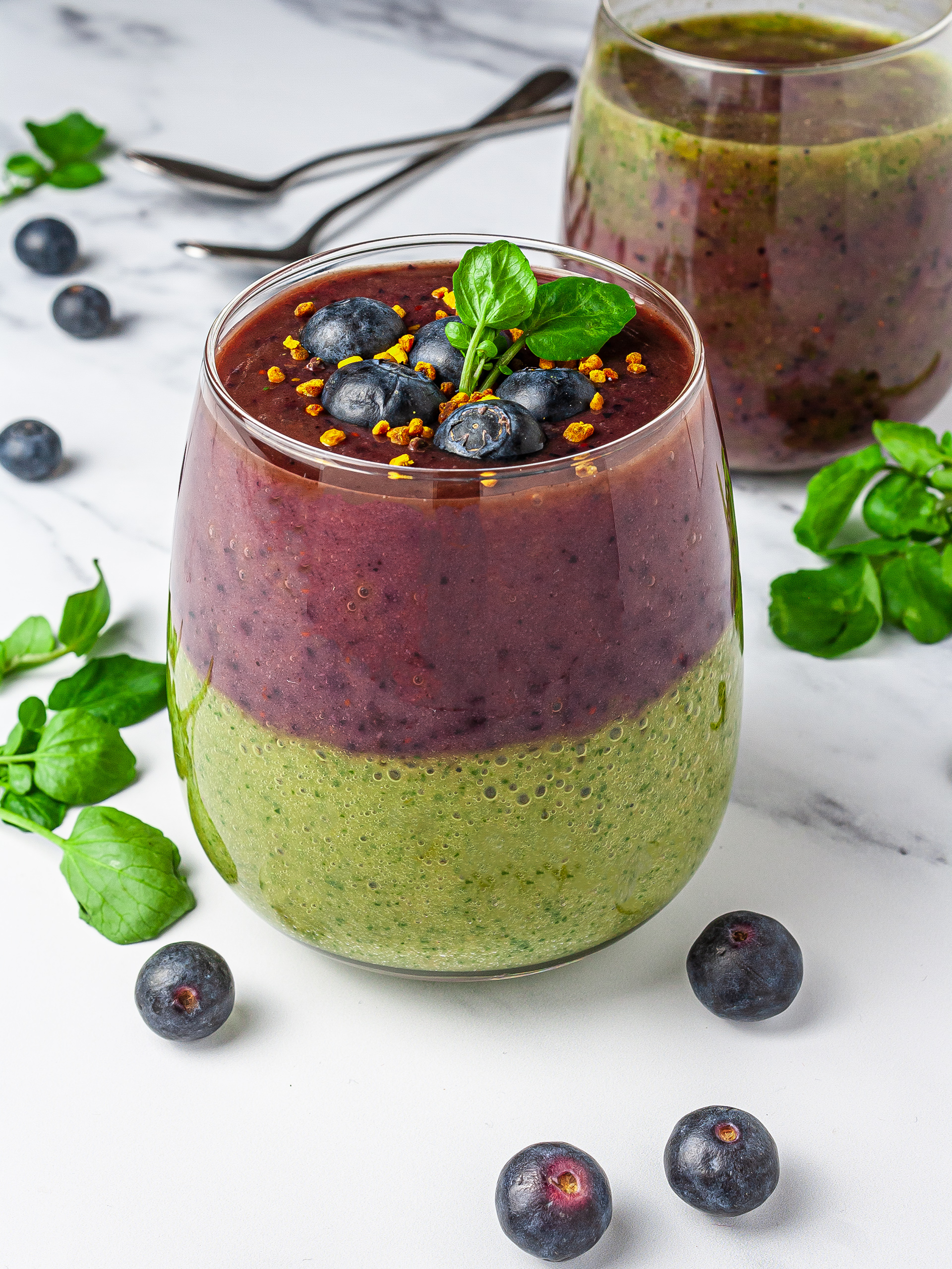 Watercress and Blueberry Green Smoothie Recipe