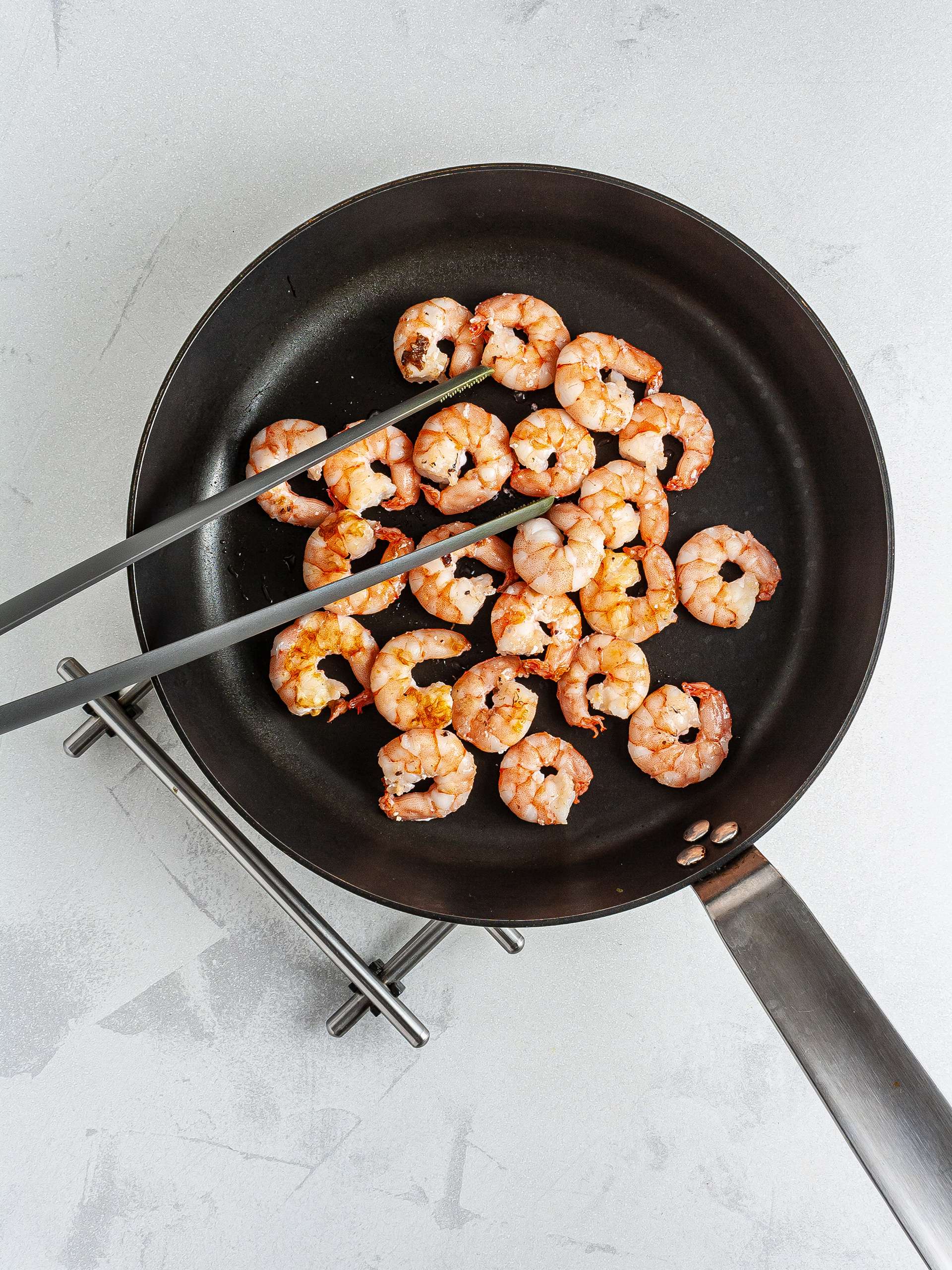 Pan-fried shrimps
