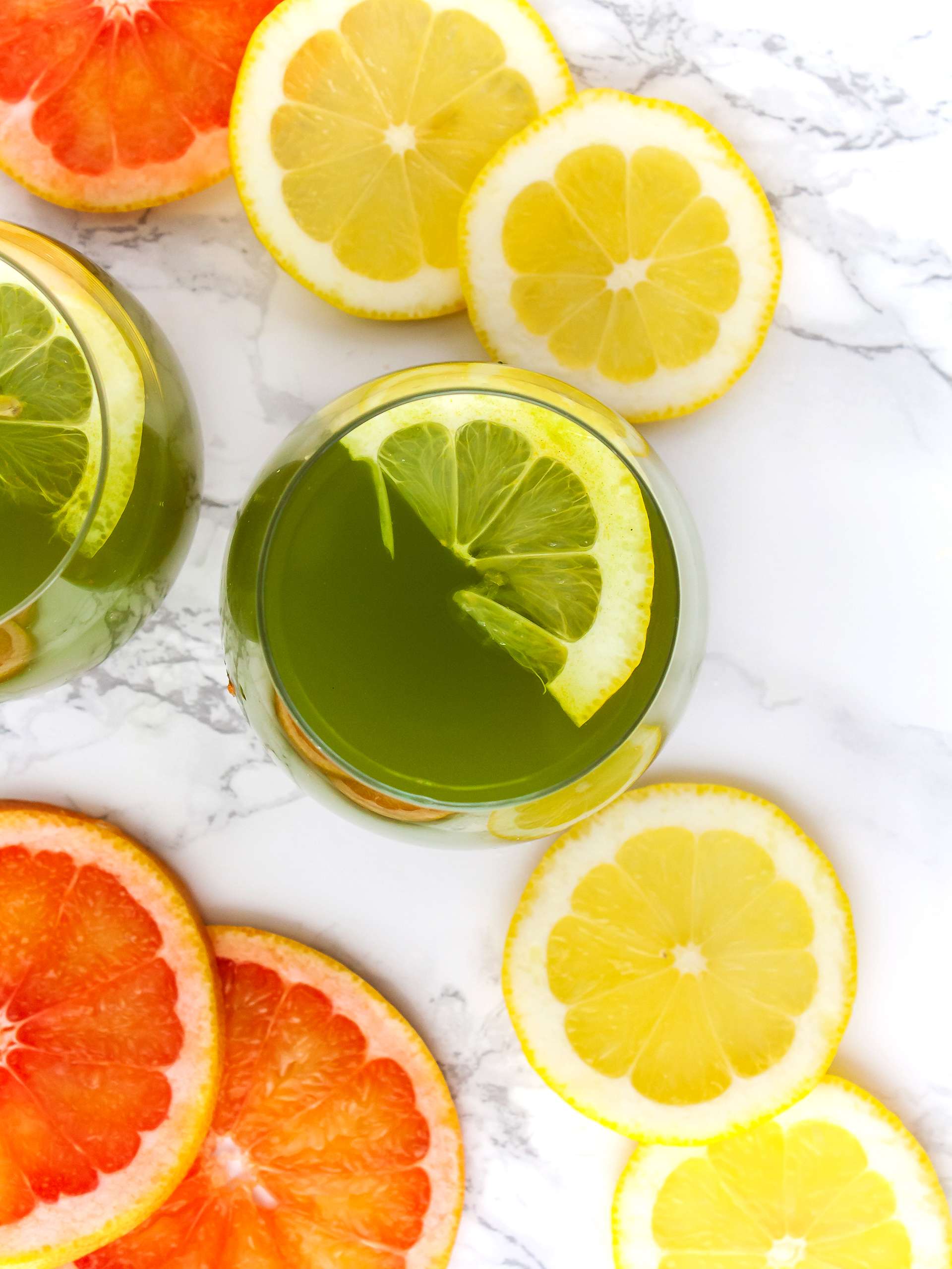 Detox Grapefruit Spirulina Lemonade with Turmeric