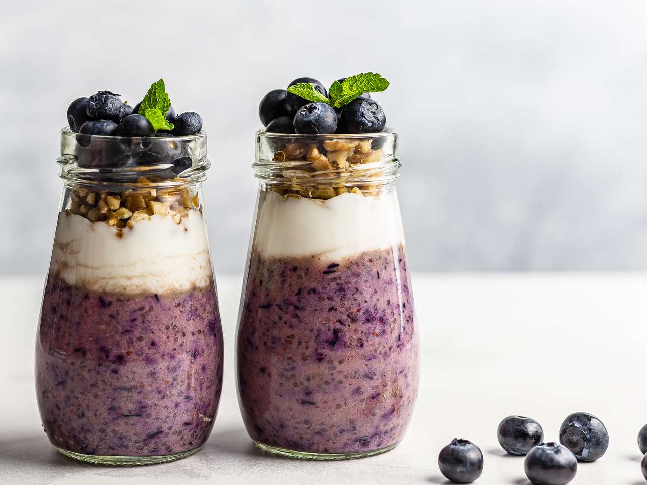 Blueberry and Chia Seeds Breakfast Pudding | Foodaciously