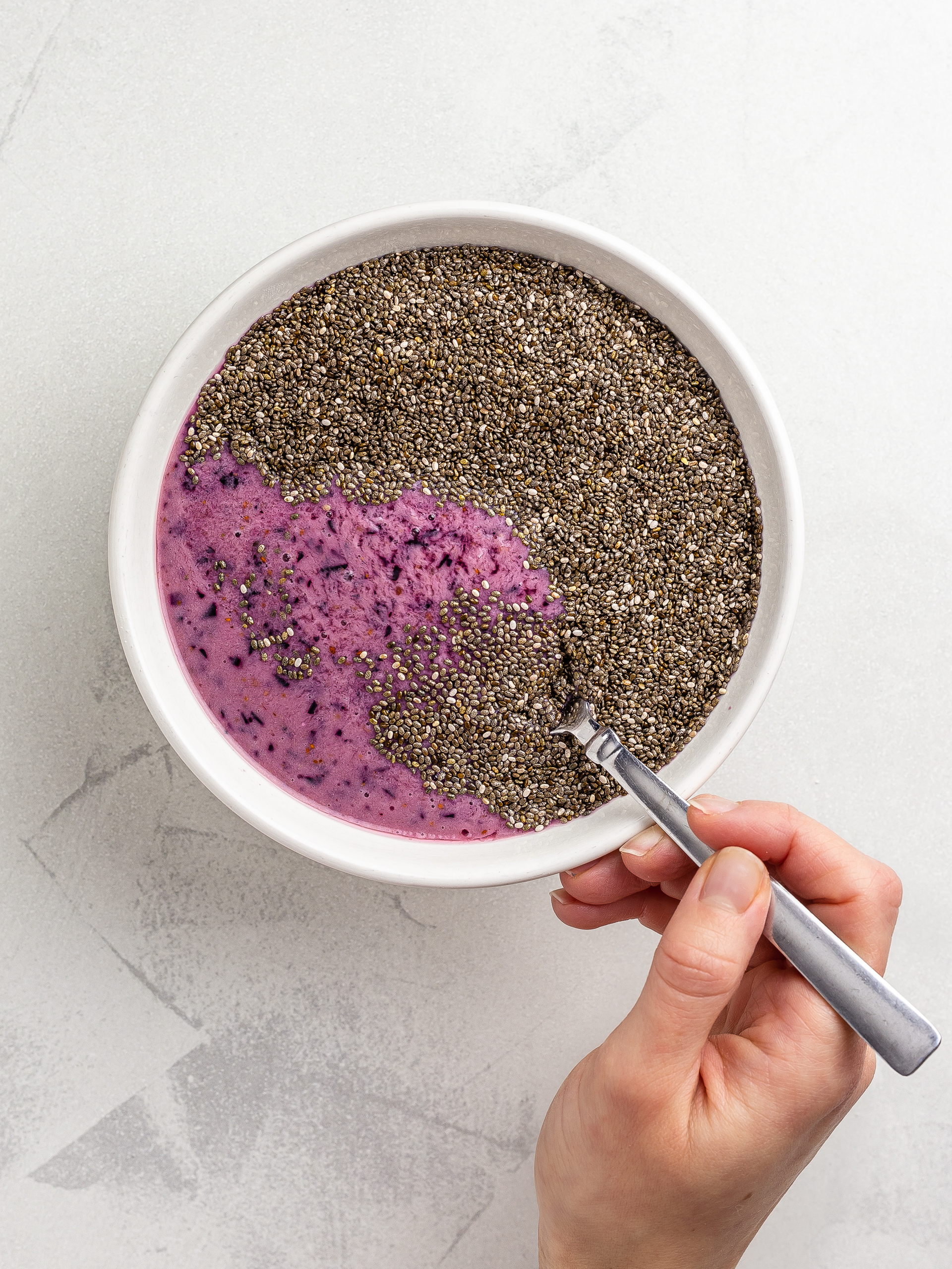 blueberry yogurt with chia seeds