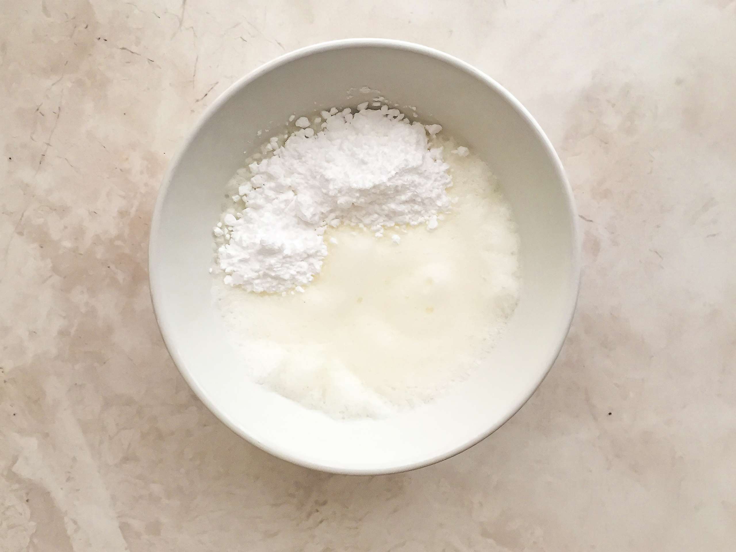 egg whites whipped with sugar