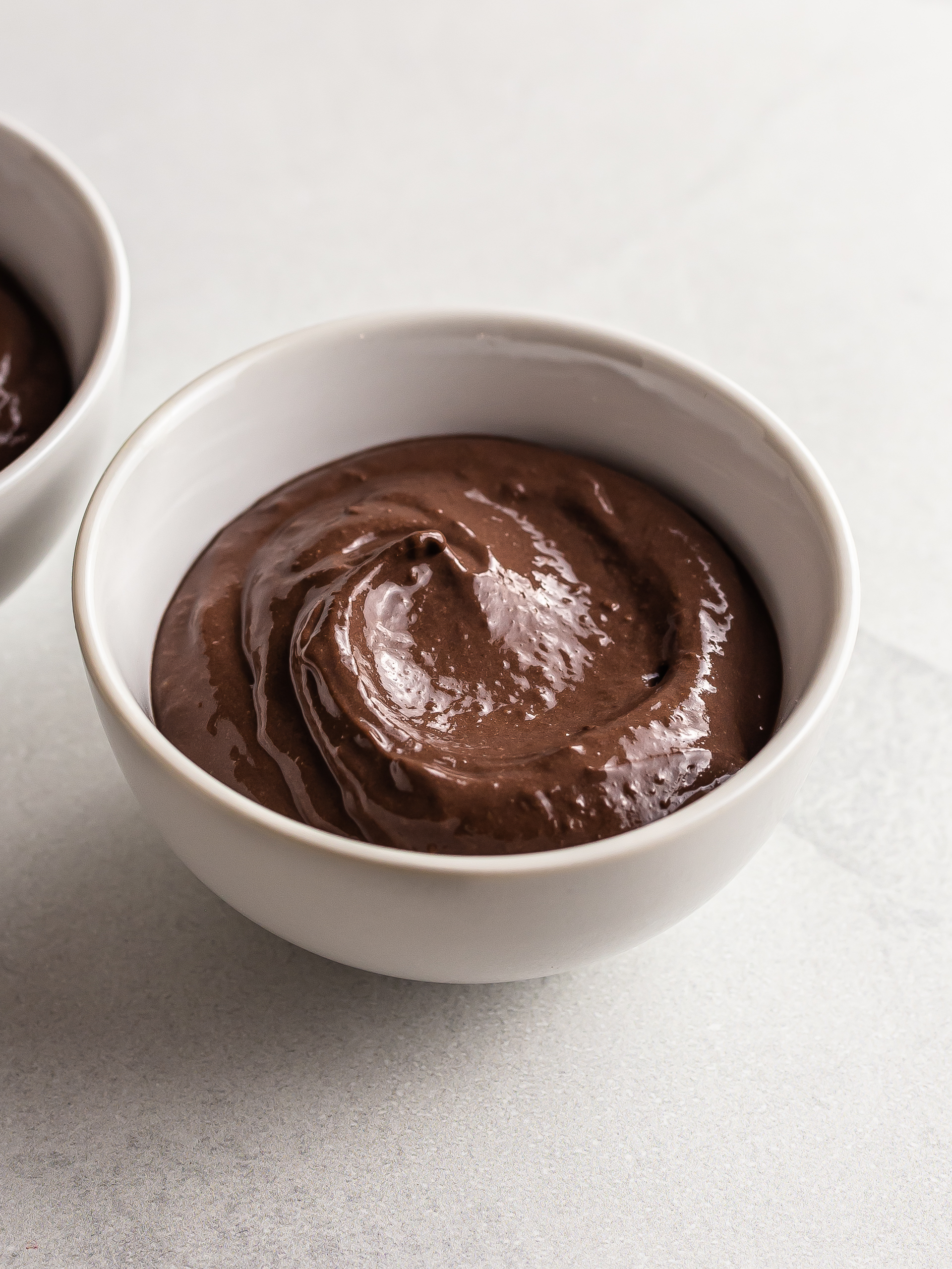 silken tofu chocolate mousse in a cup