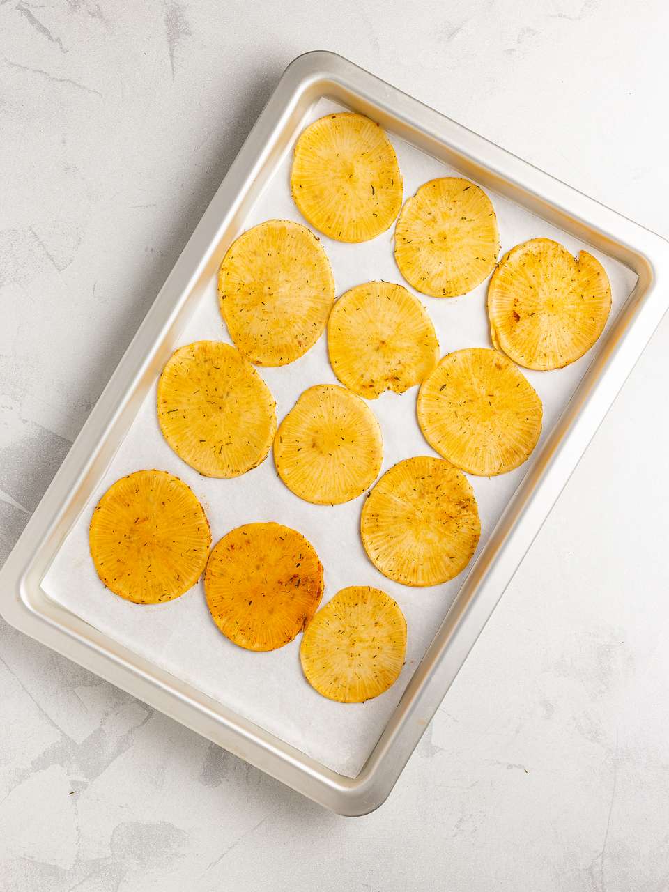 {OvenBaked, LowCarb} Daikon Chips Foodaciously