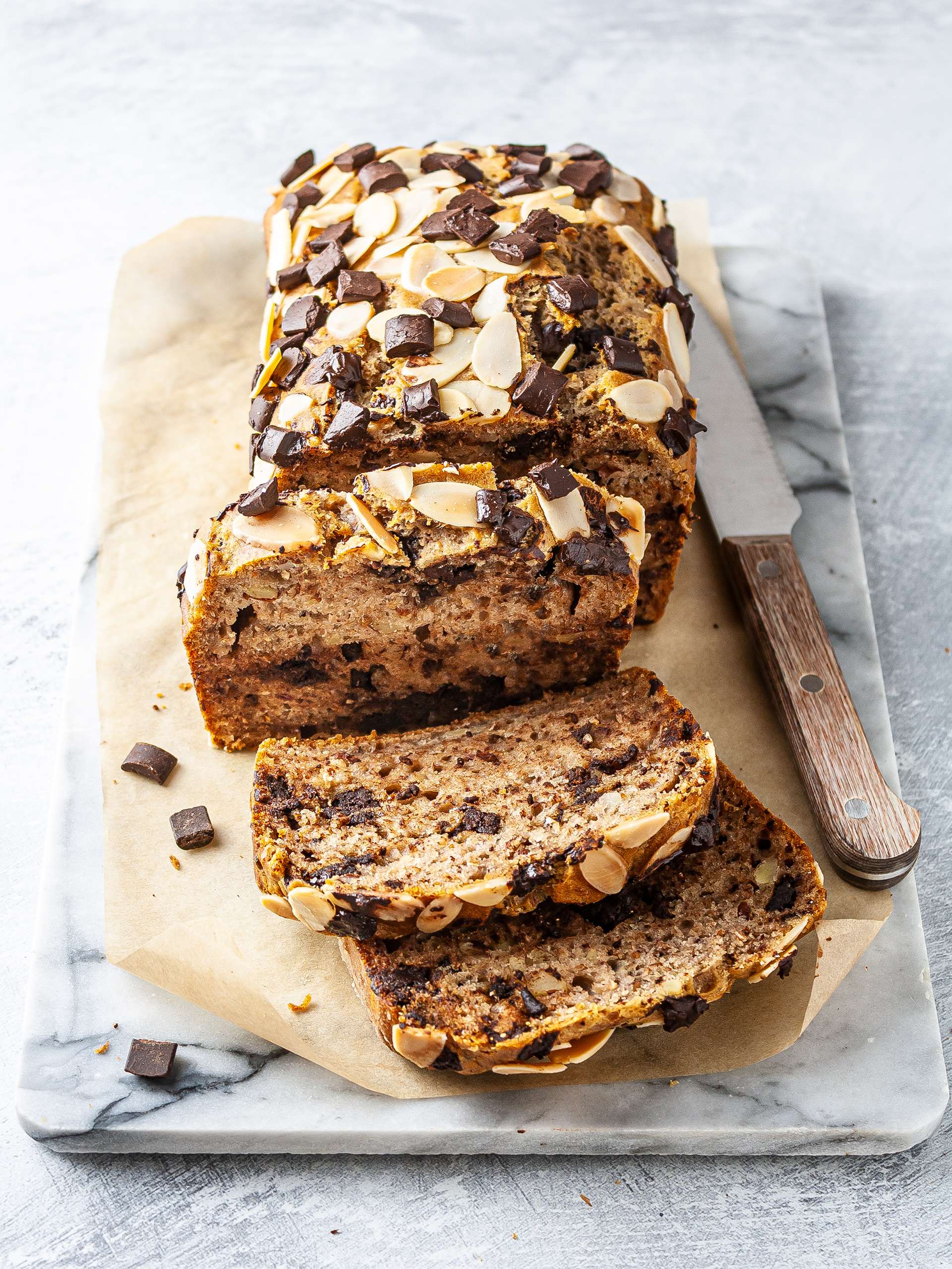 Banana Bread with Almond Milk and Chocolate Chips Recipe