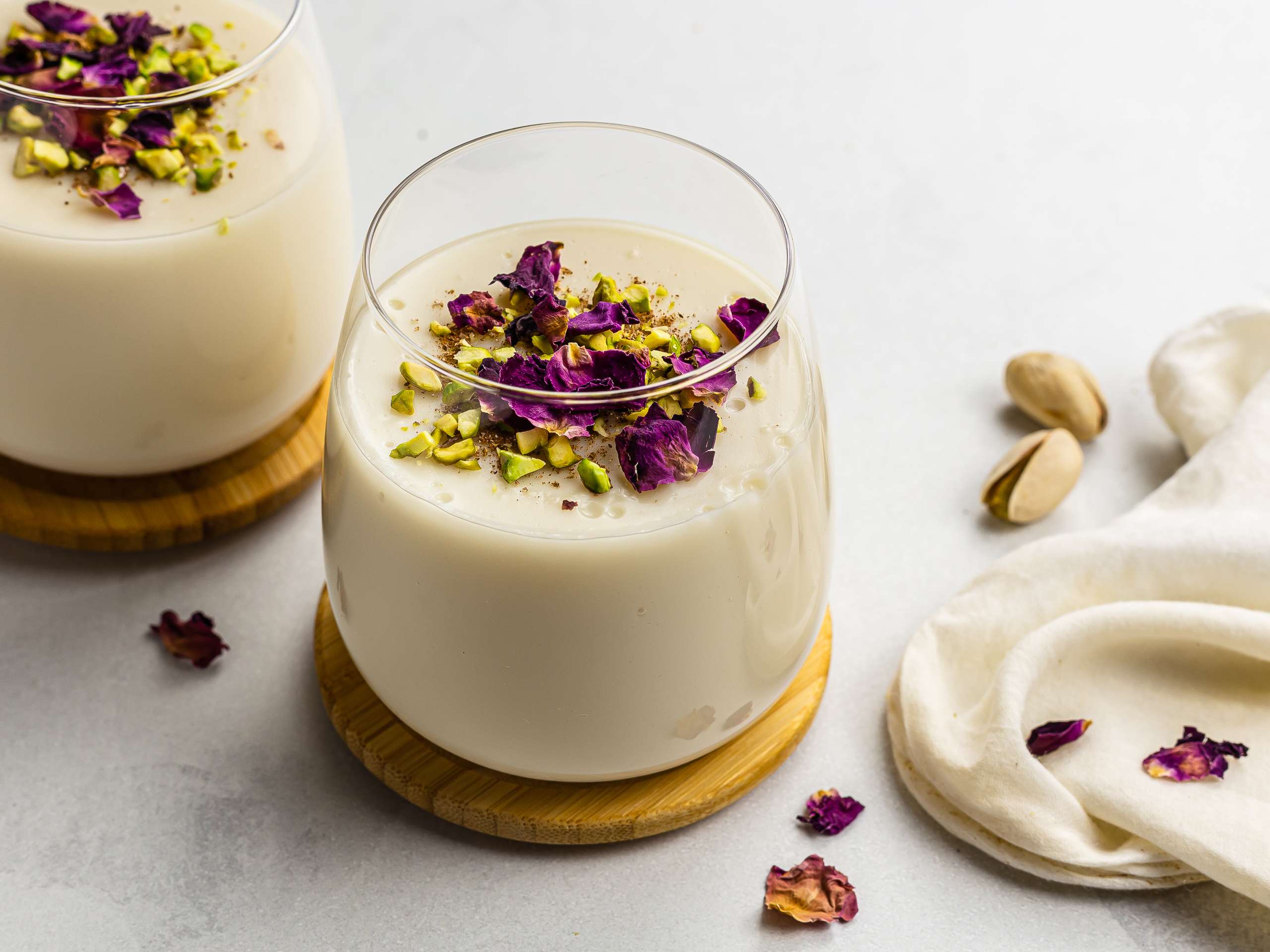 Vegan Muhallebi Middle Eastern Rose Pudding Karinokada