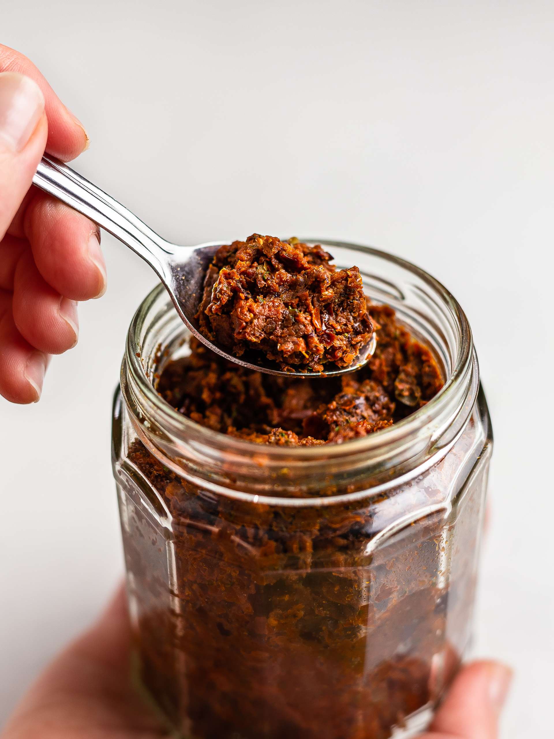 sundried tomato pate in a jar