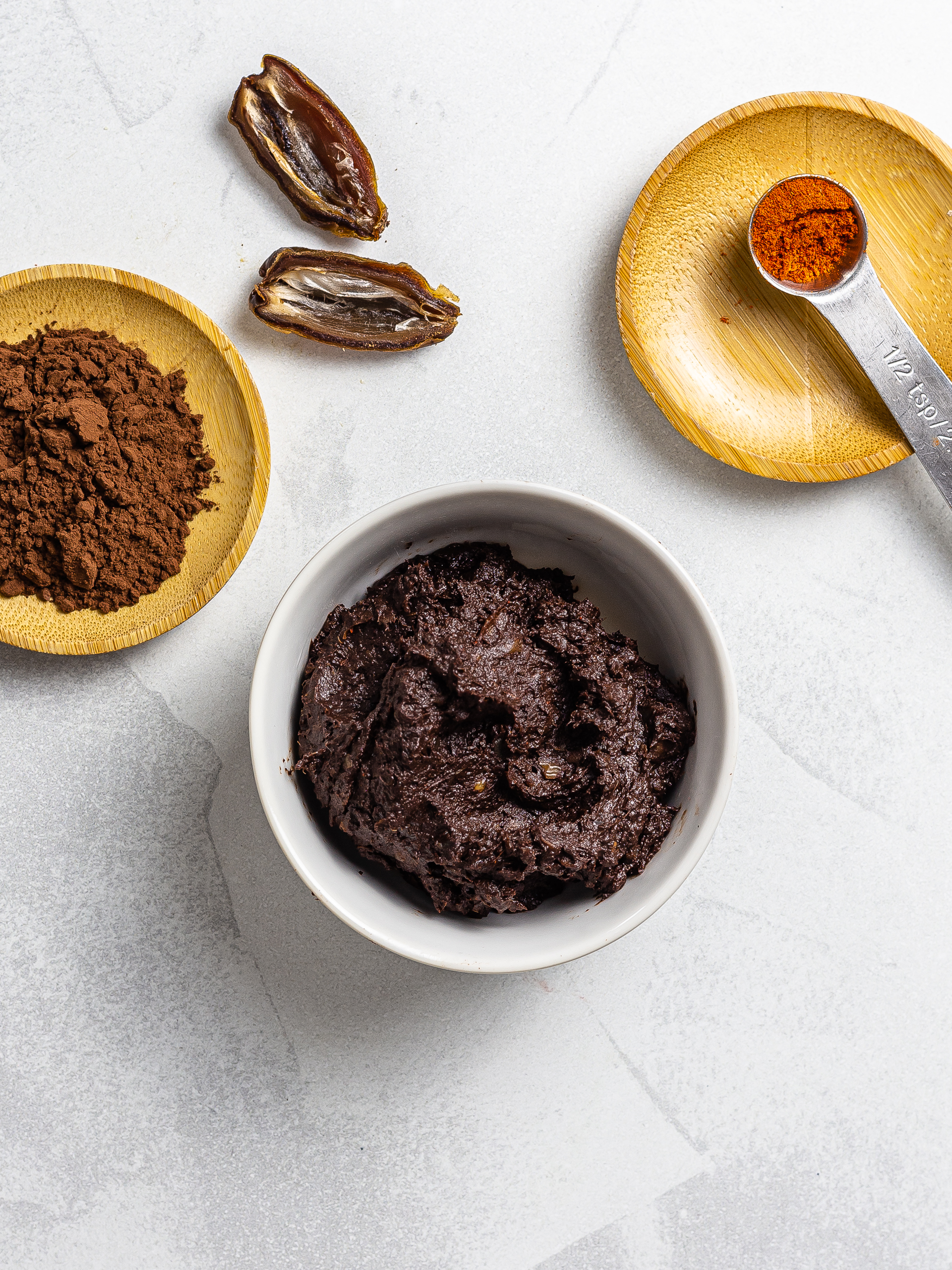 date paste with cocoa and chilli powder