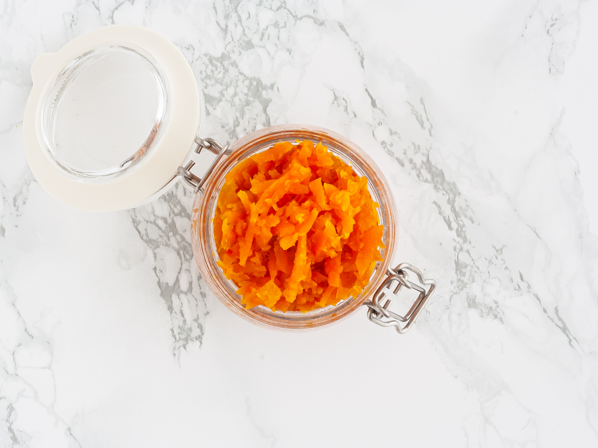 carrot chutney in a jar