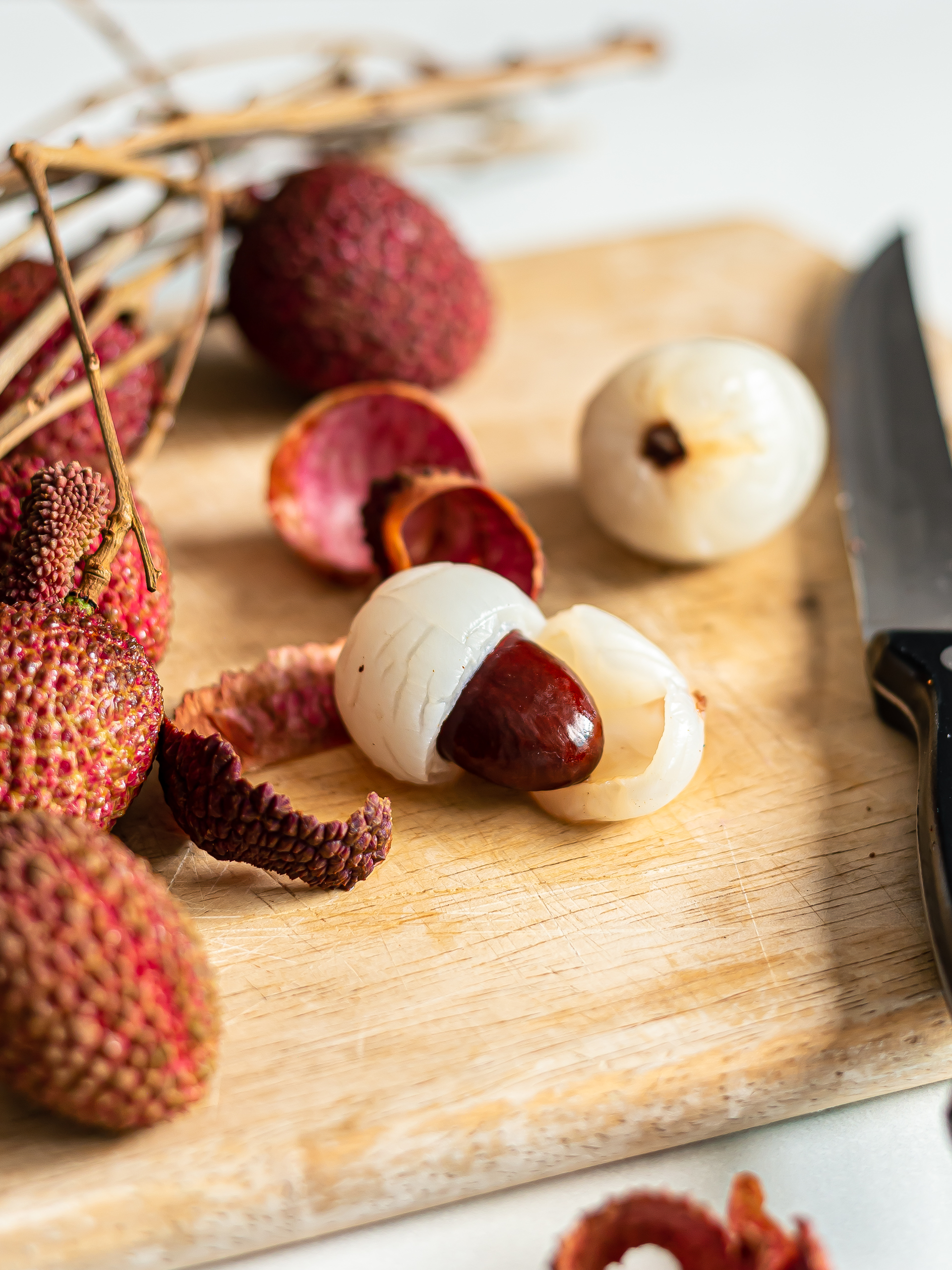 lychees with shell removed