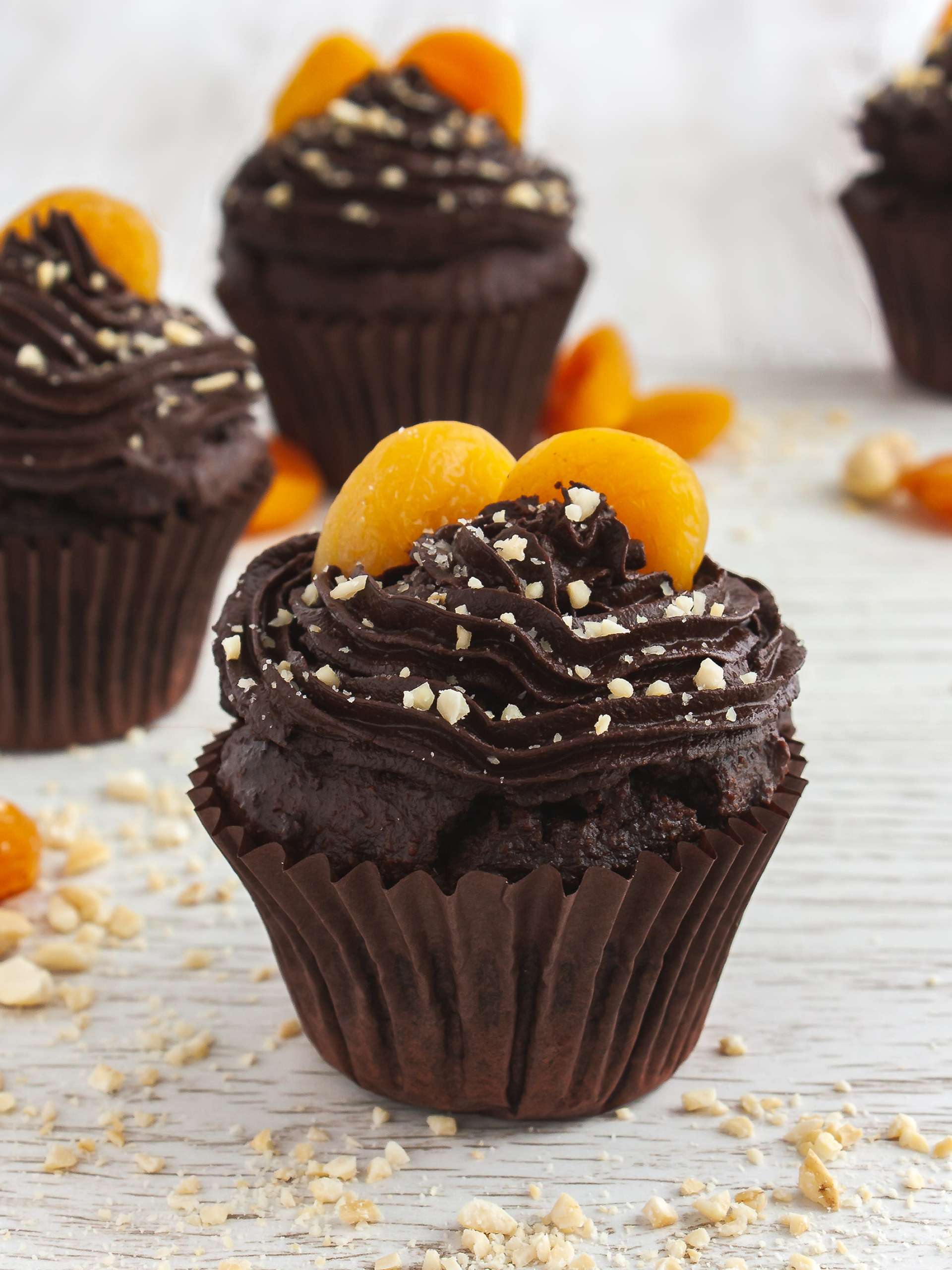 Gluten Free Vegan Chocolate Cupcakes with Apricot Jam Recipe