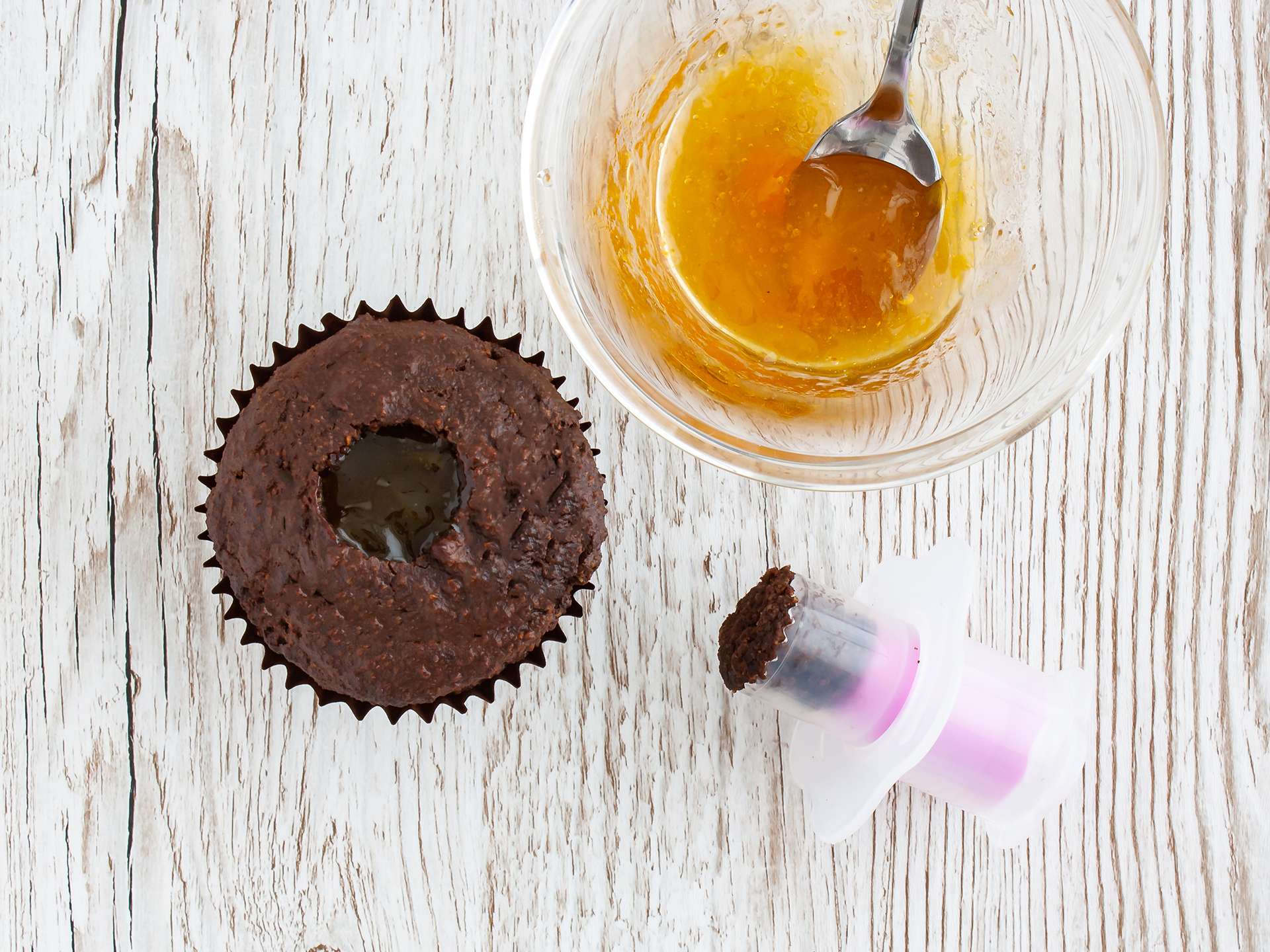Step 5.1 of Gluten Free Vegan Chocolate Cupcakes with Apricot Jam Recipe