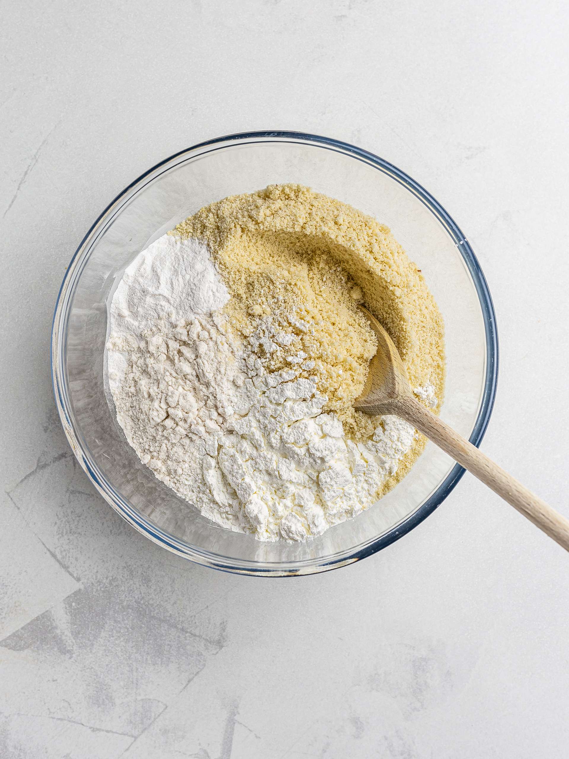 gluten-free cake flour mix in a bowl