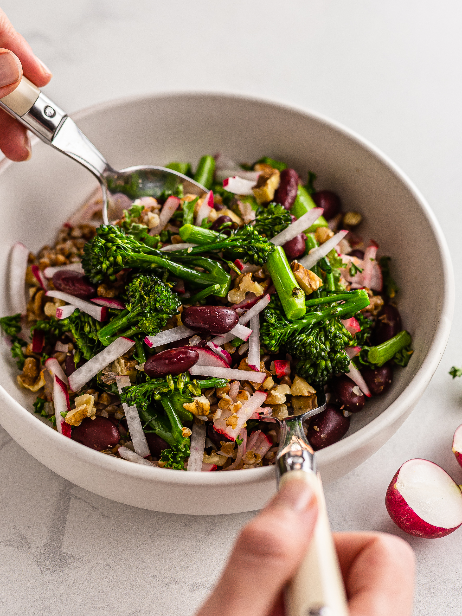 Roasted Buckwheat Salad with Broccoli