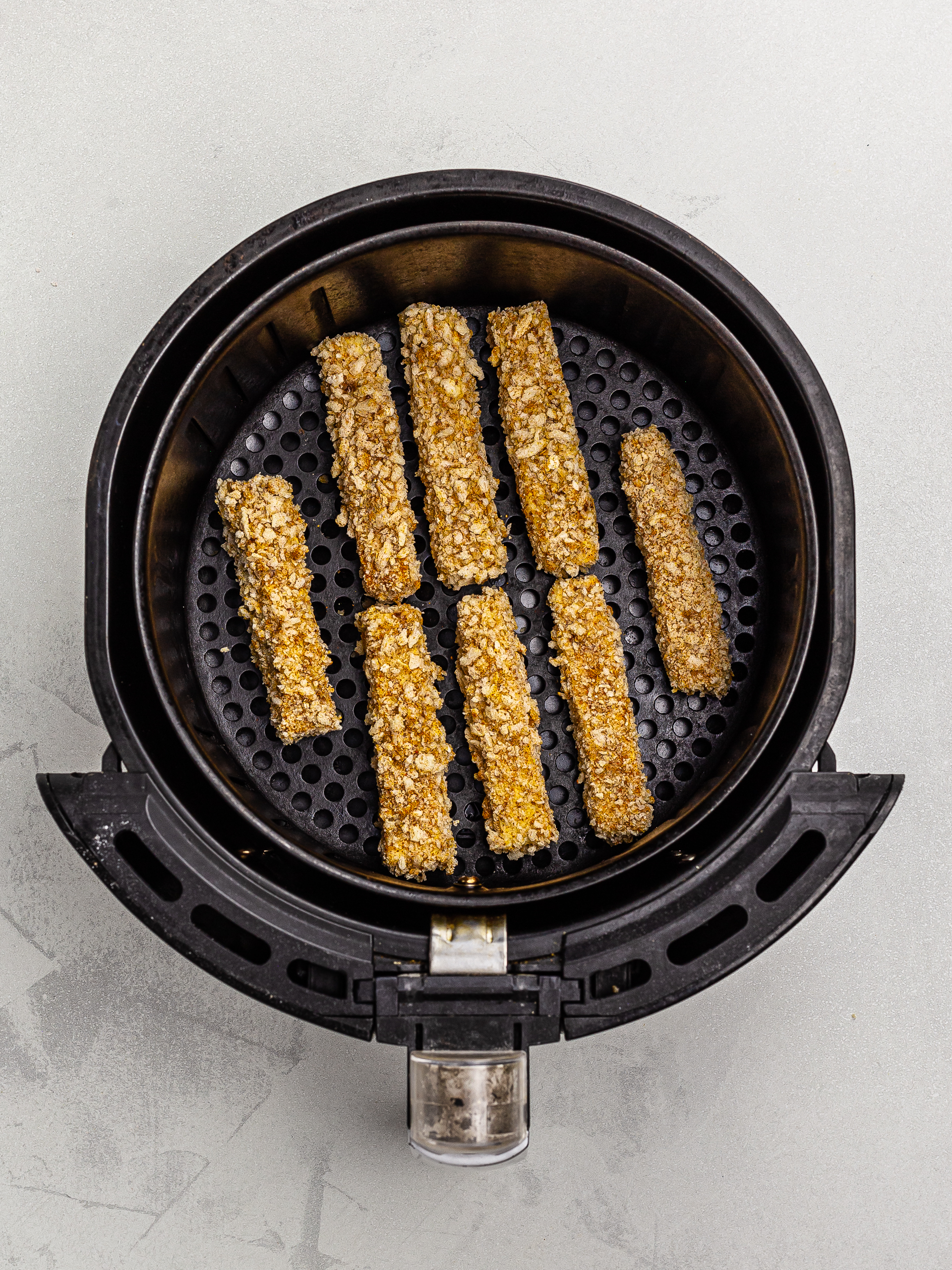 eggplant fries in the air fryer basket