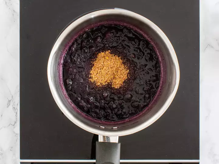 Step 2.1 of Sugar Free Blueberry Jam Recipe with Flaxseeds