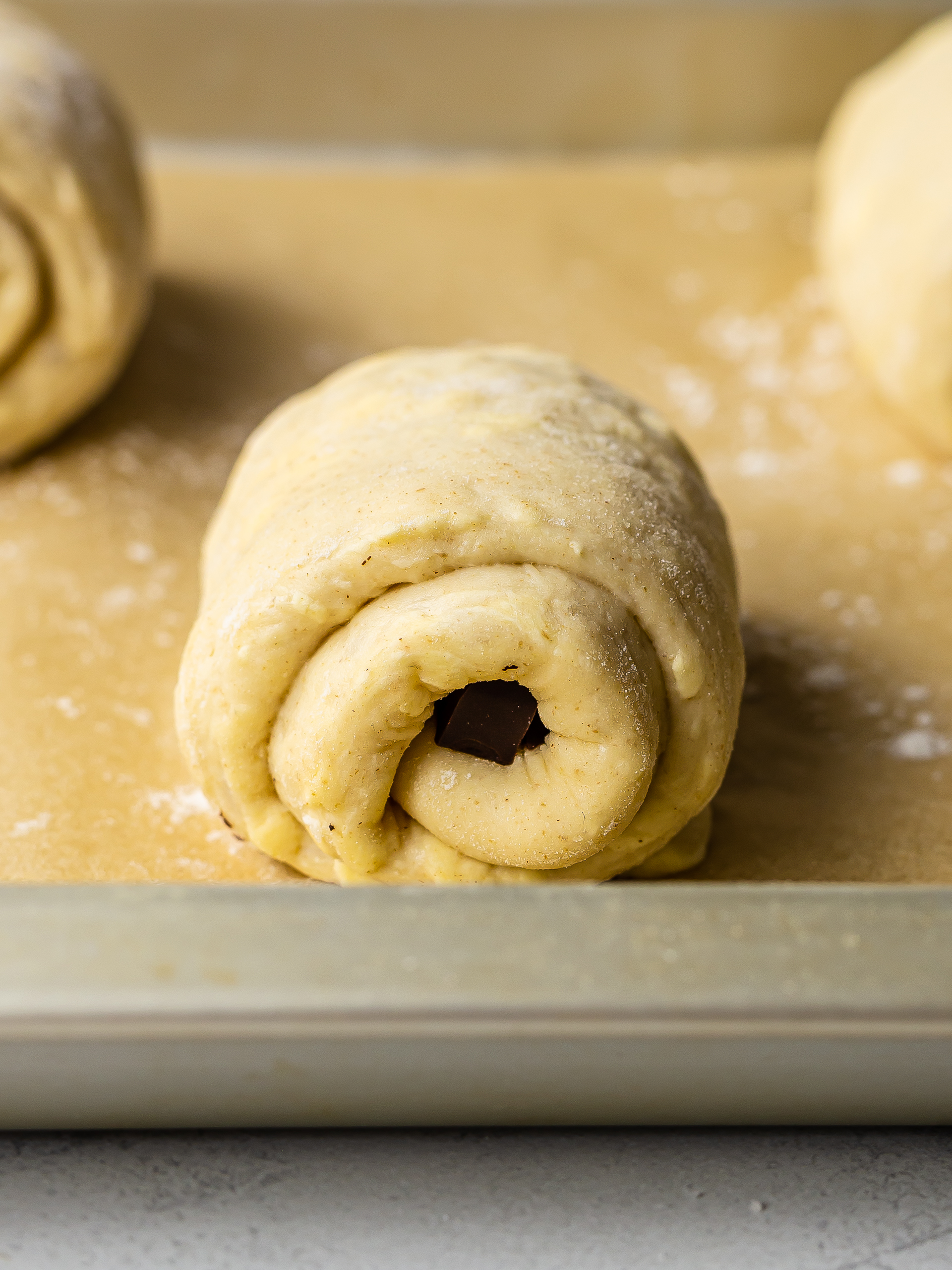 how to roll pain au chocolat