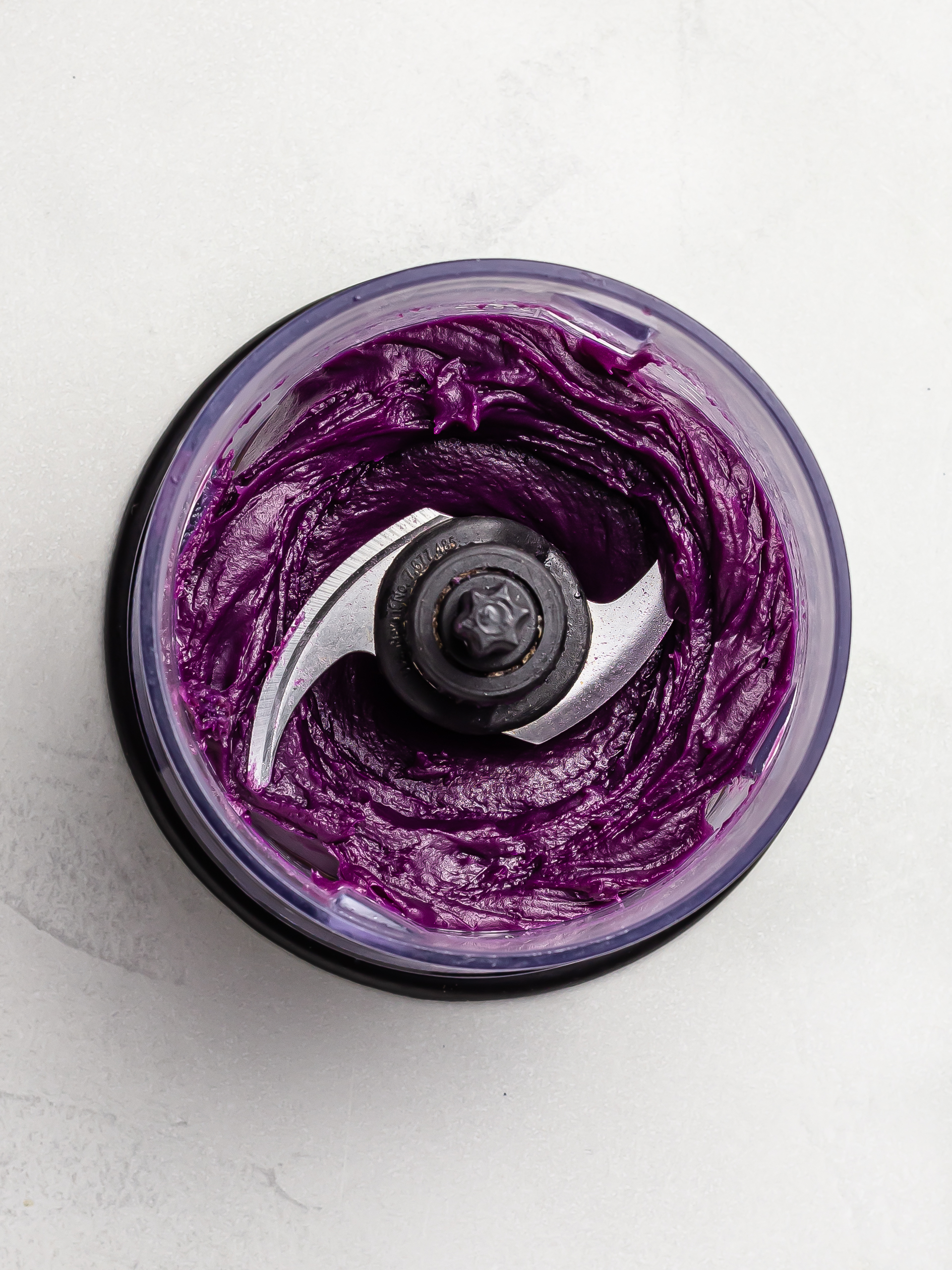 blended purple yam for ube butter