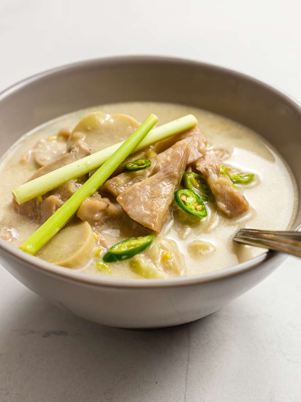 Vegan King Oyster Mushroom Soup Recipe Foodaciously