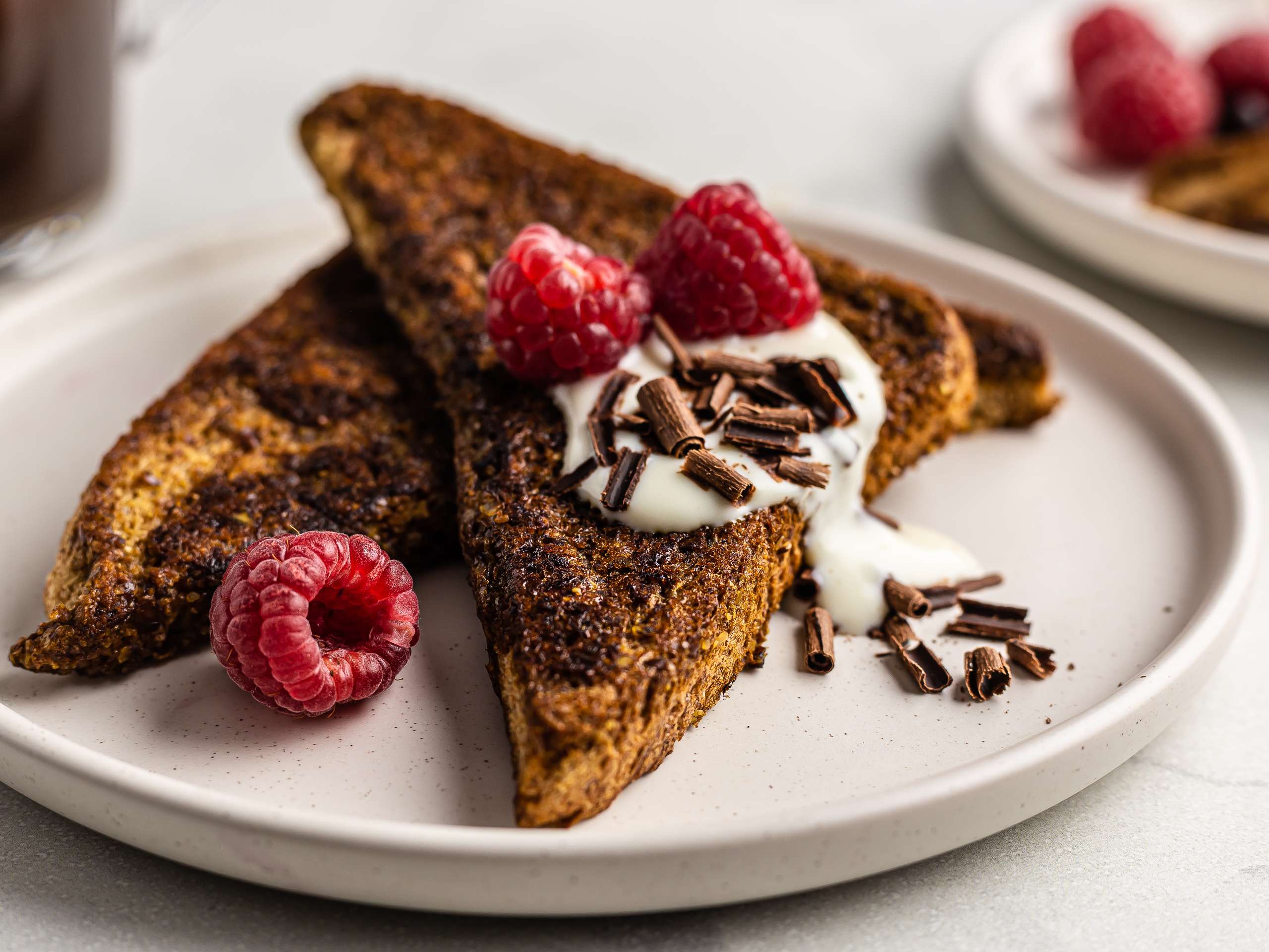 Vegan Coffee French Toast with Flaxseeds