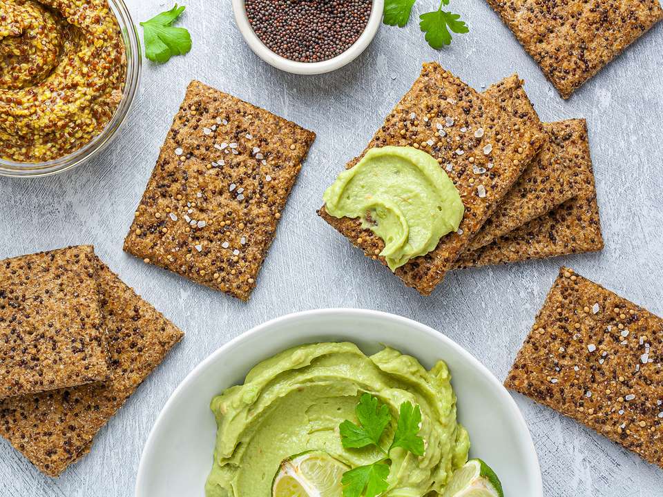 Mustard Crackers with Flaxseeds Recipe | Foodaciously