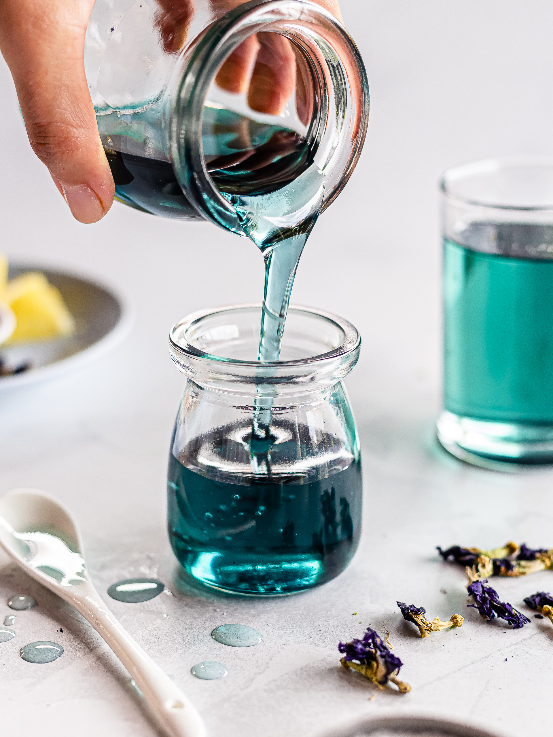 Butterfly Pea Simple Syrup (Sugar-Free Option)