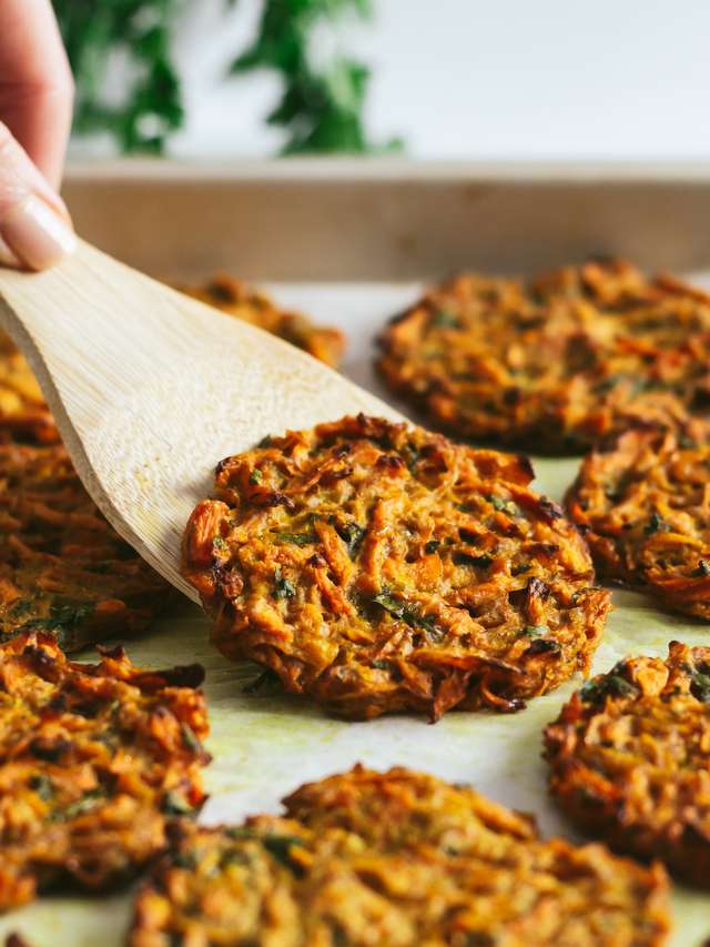 Vegan OvenBaked Carrot Hash Browns Foodaciously