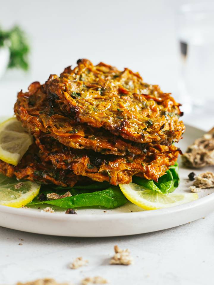 Vegan OvenBaked Carrot Hash Browns Foodaciously