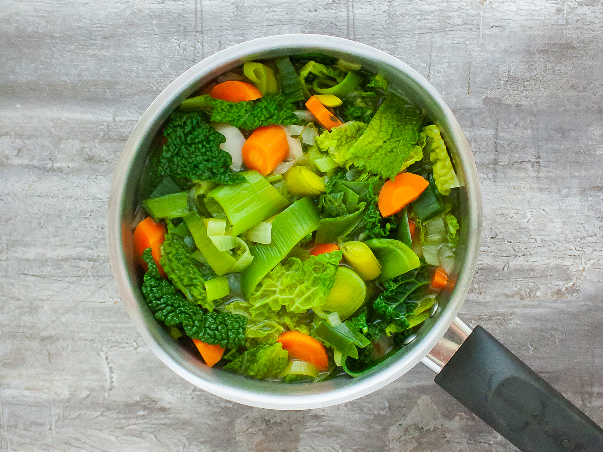 Vegetables in pot