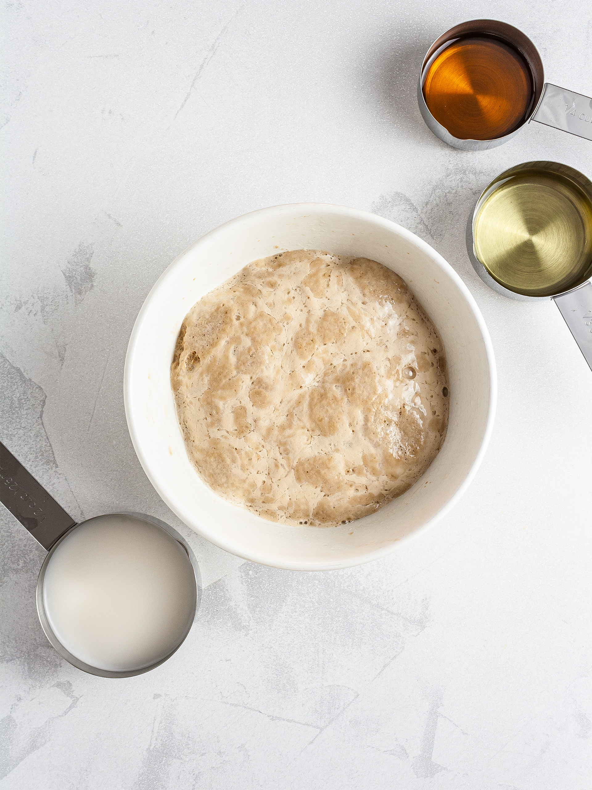 Activated yeast with milk and maple