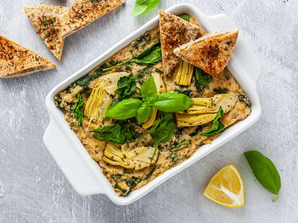 Creamy Vegan Spinach and Artichoke Dip Recipe | Foodaciously