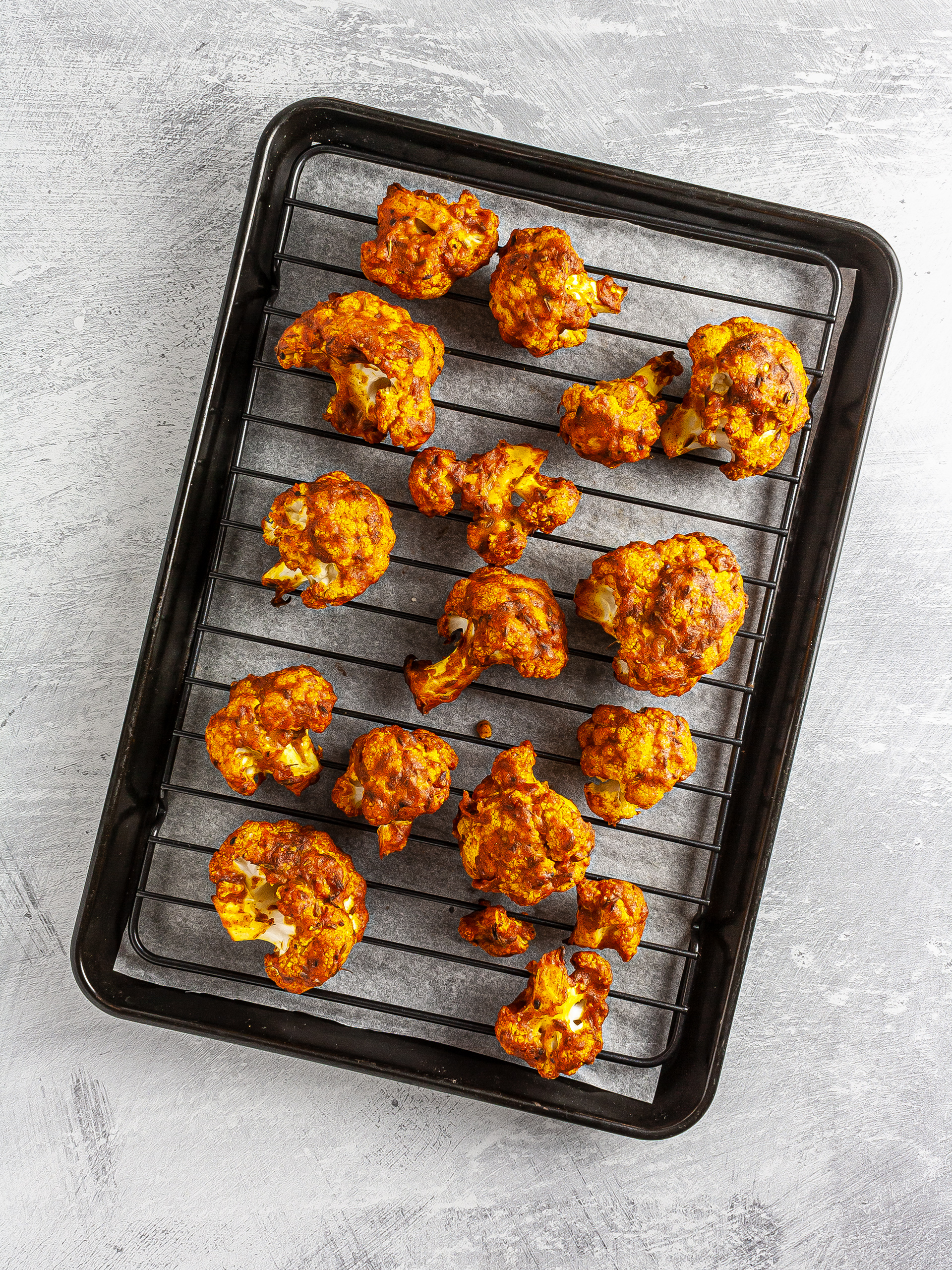 Roasted tandoori cauliflowers