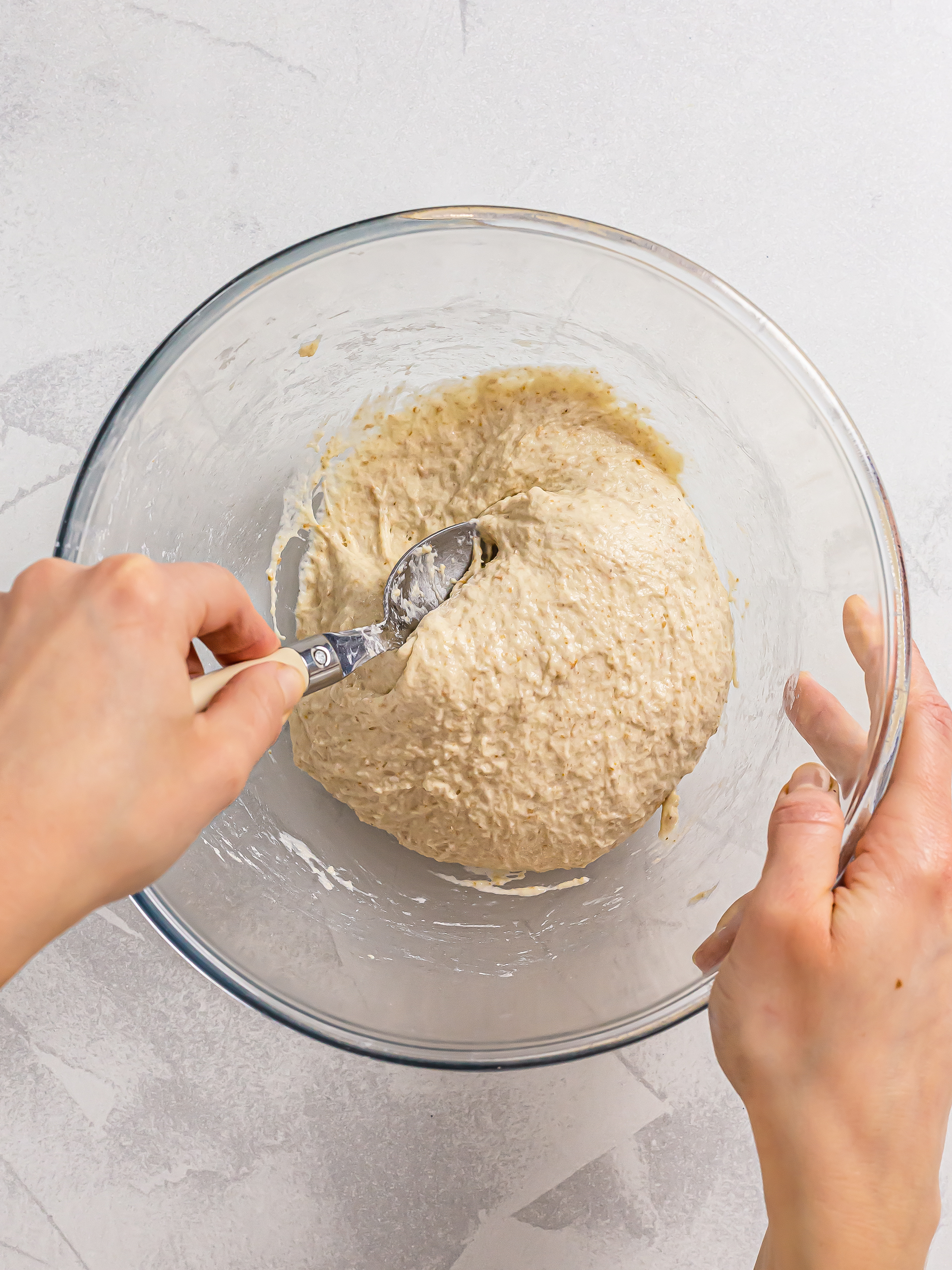 sourdough fry brad dough in a bowl