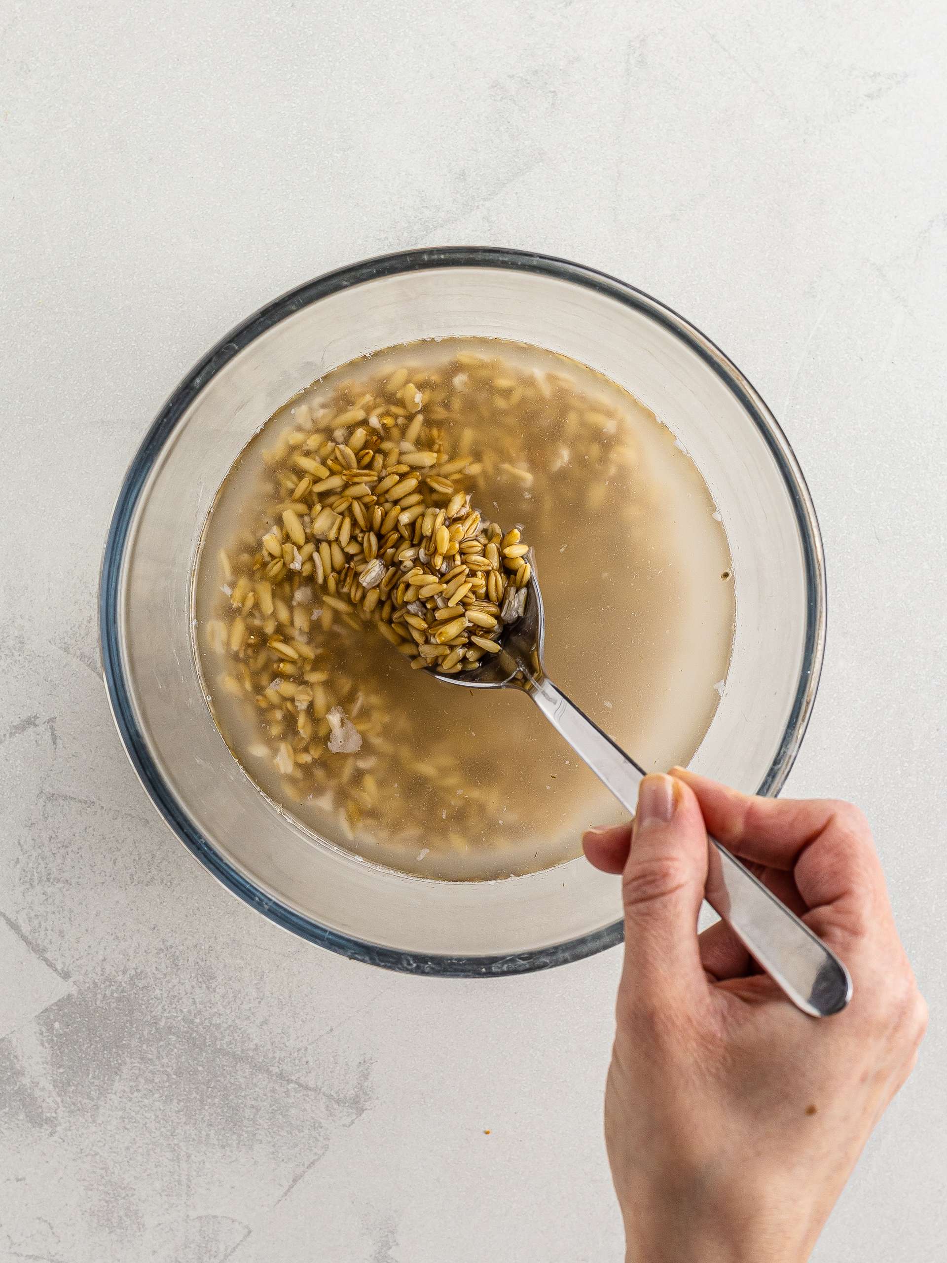 Overnight Oat Groats Porridge with Redcurrants | Foodaciously