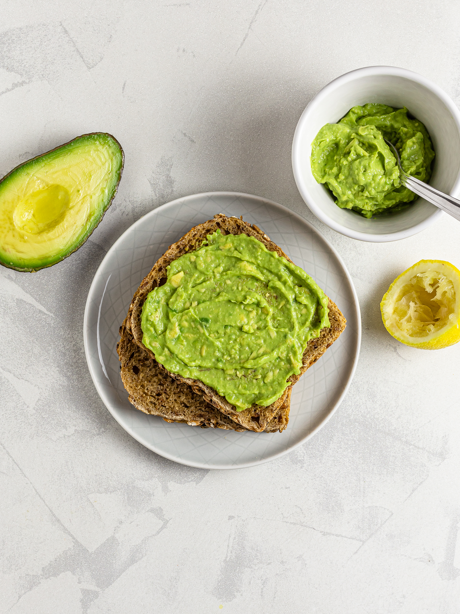 Sourdough toast with avocado puree