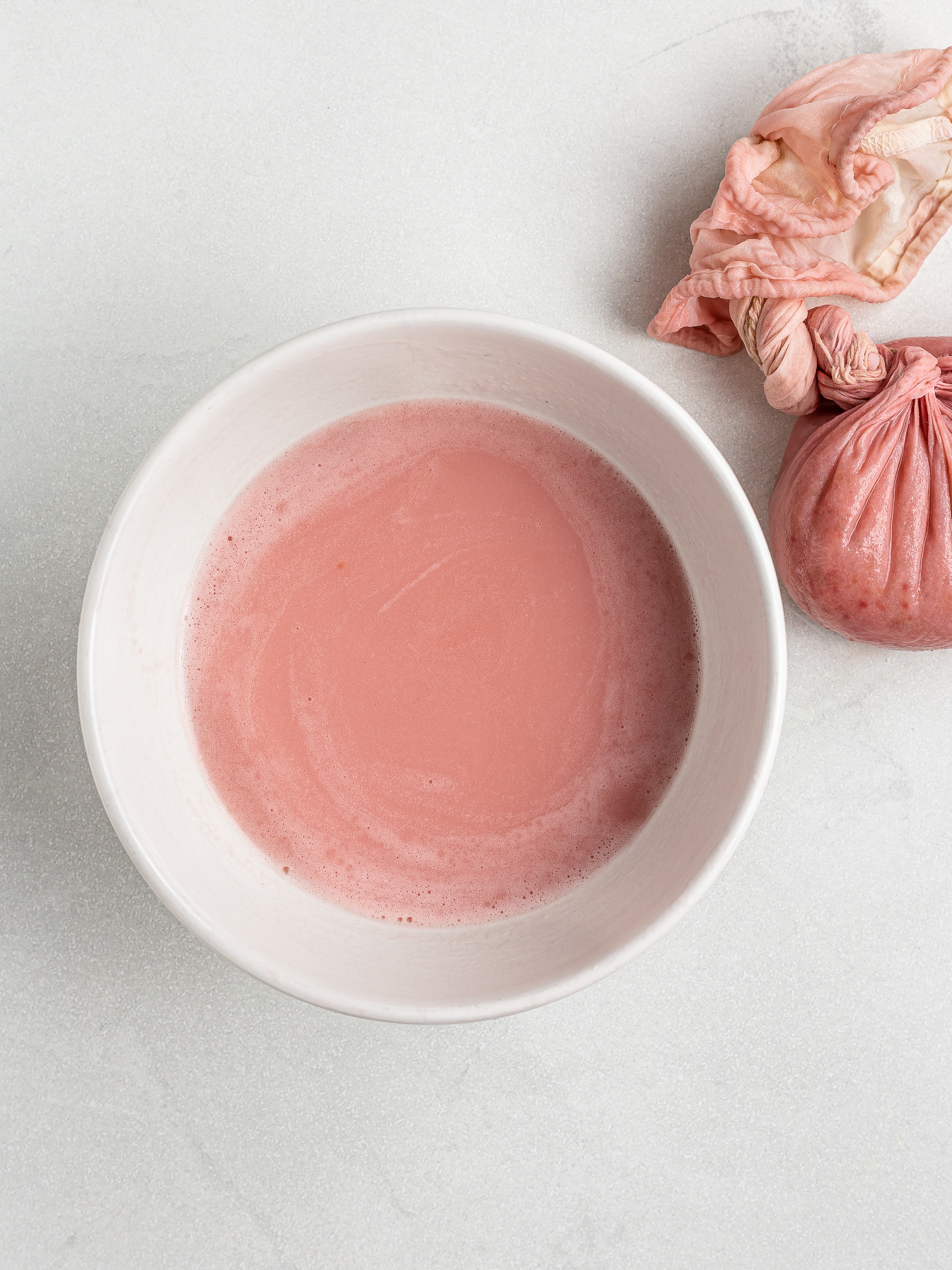 filtered strawberry coconut milk