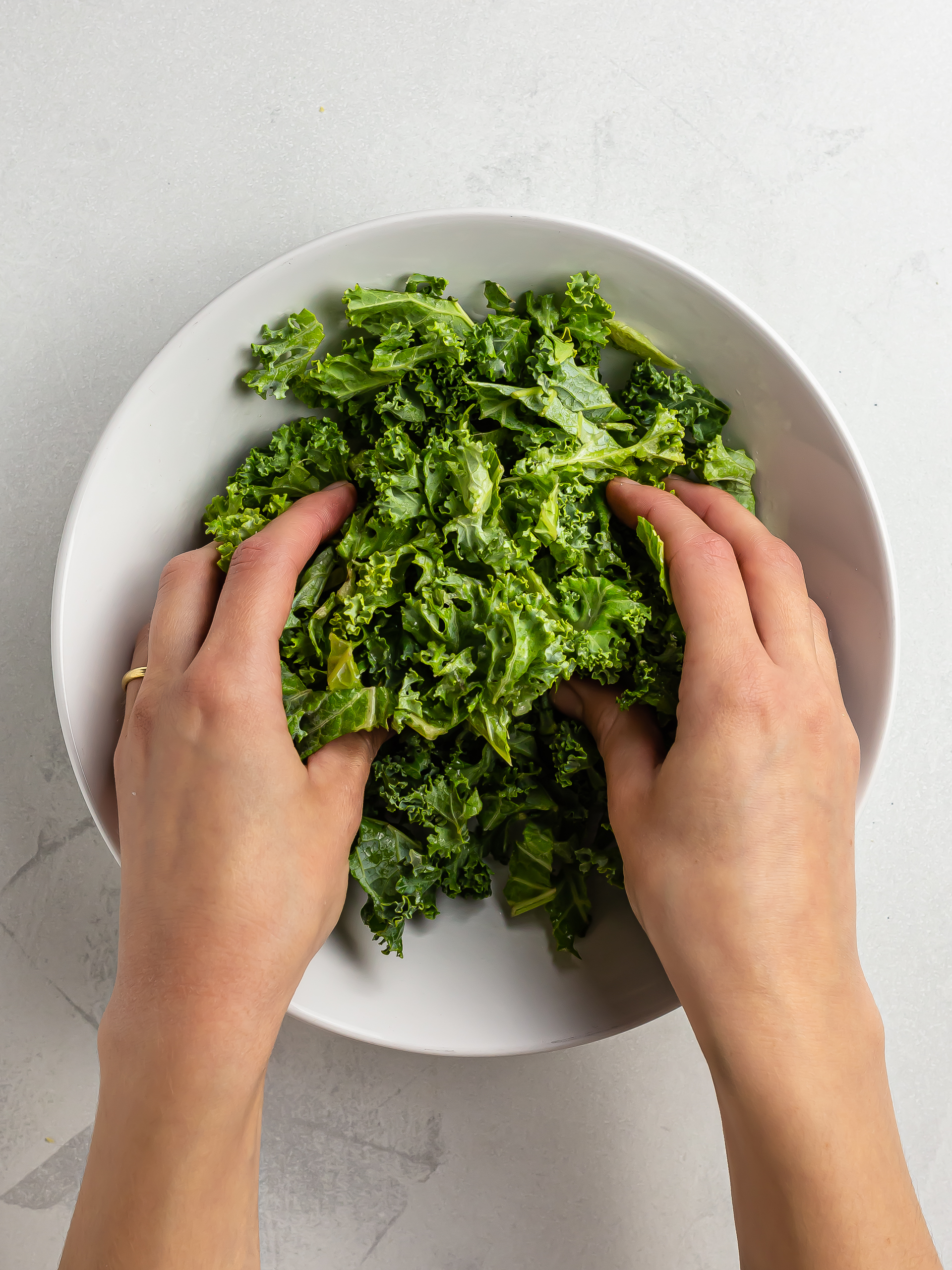 how to soften the kale by hand
