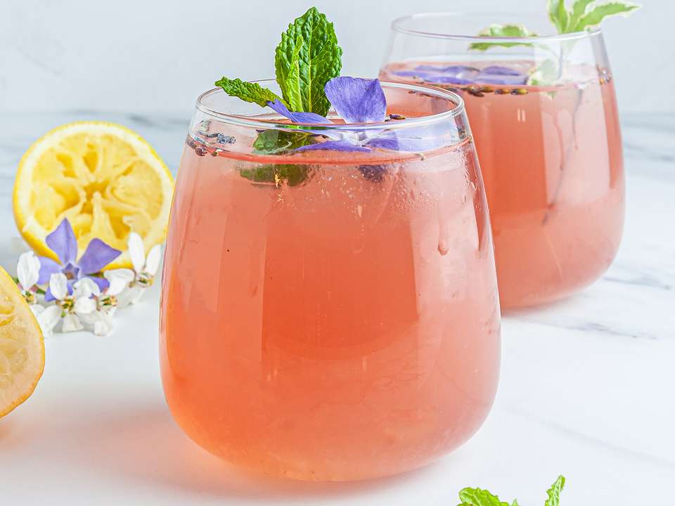Sugar-Free Coconut Lavender Lemonade | Foodaciously