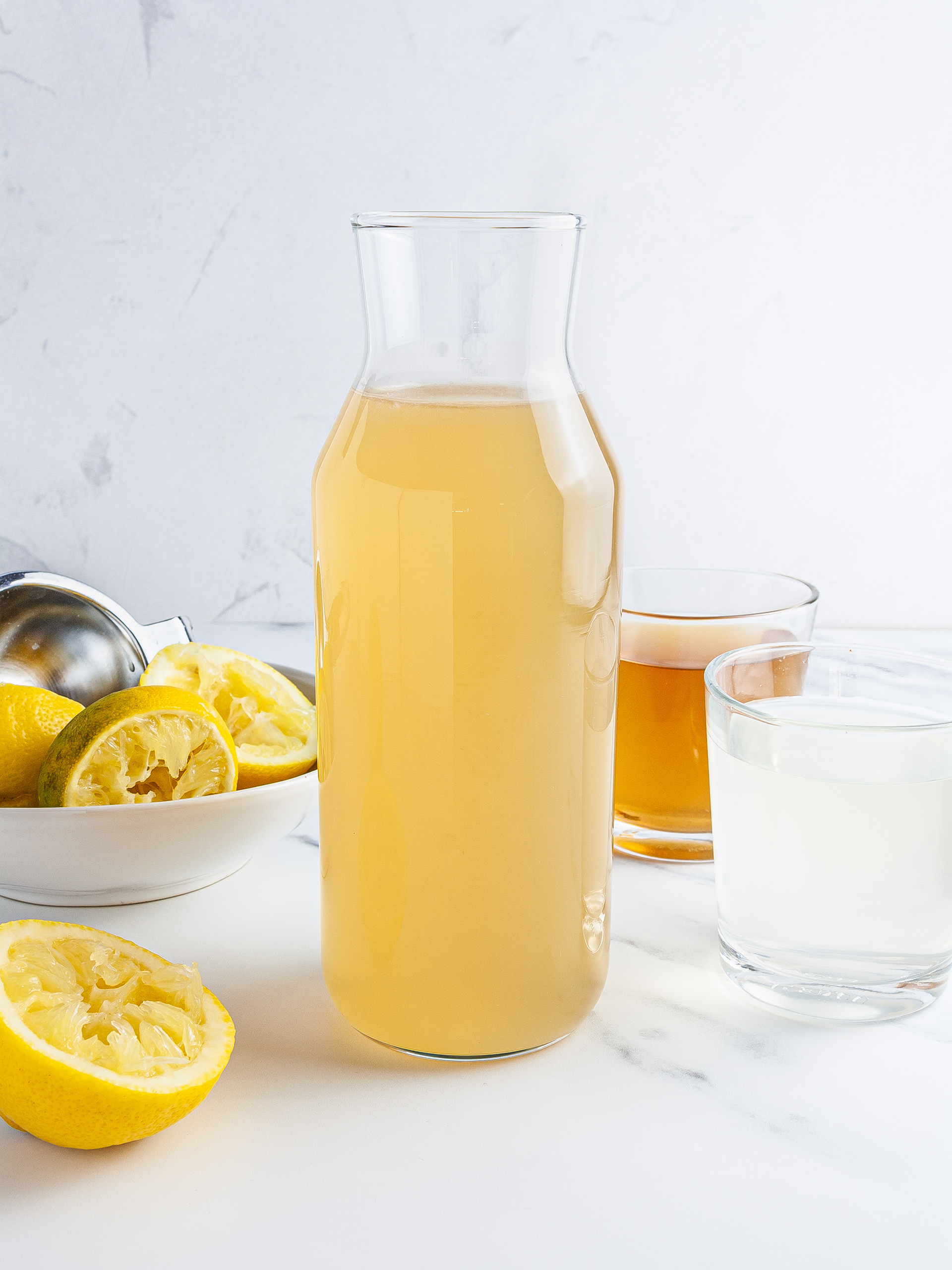 Lemonade with lavender tea, coconut water, and lime juice