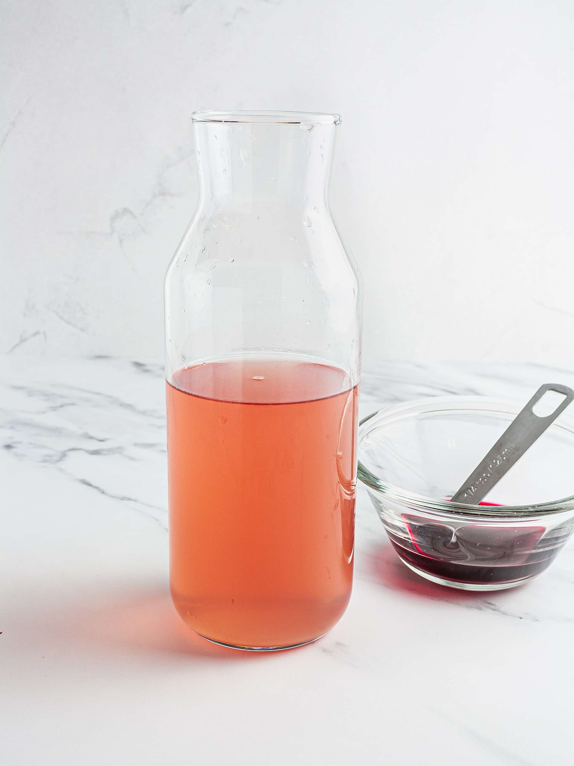 Pink lemonade with beetroot juice.