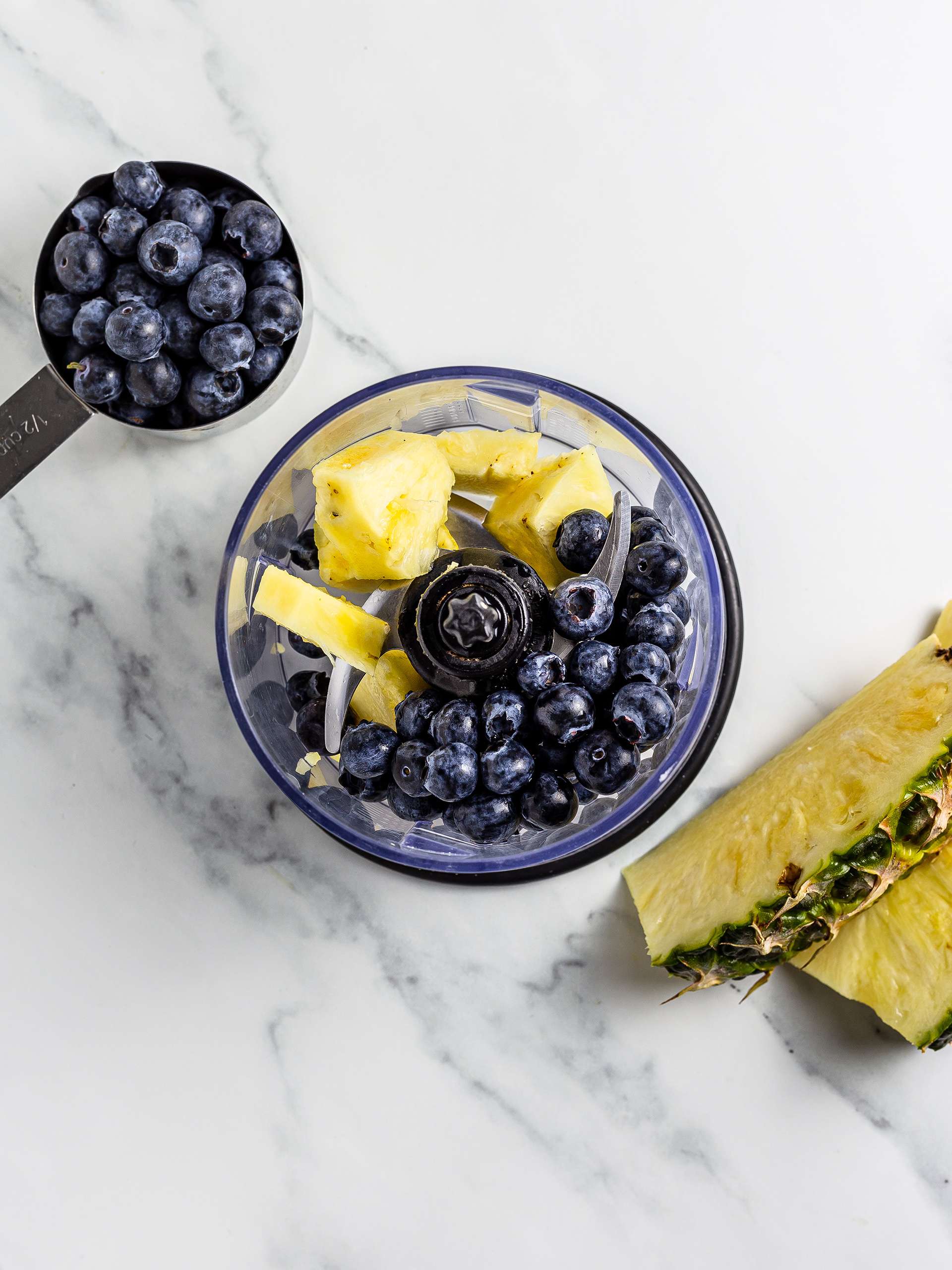 Blueberry Pineapple Smoothie {HighProtein} Foodaciously