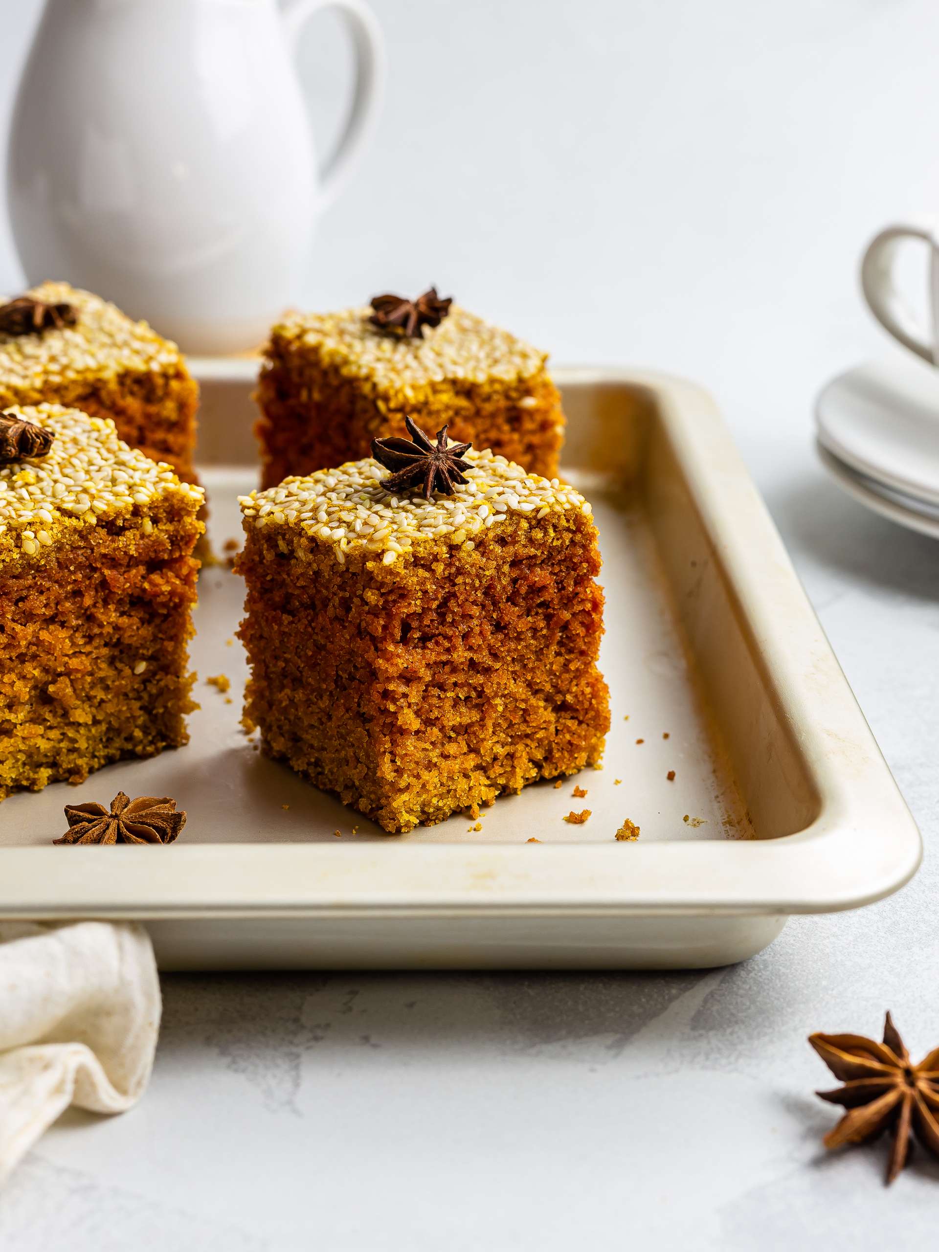 Vegan Sfouf Cake (Lebanese Semolina Cake)