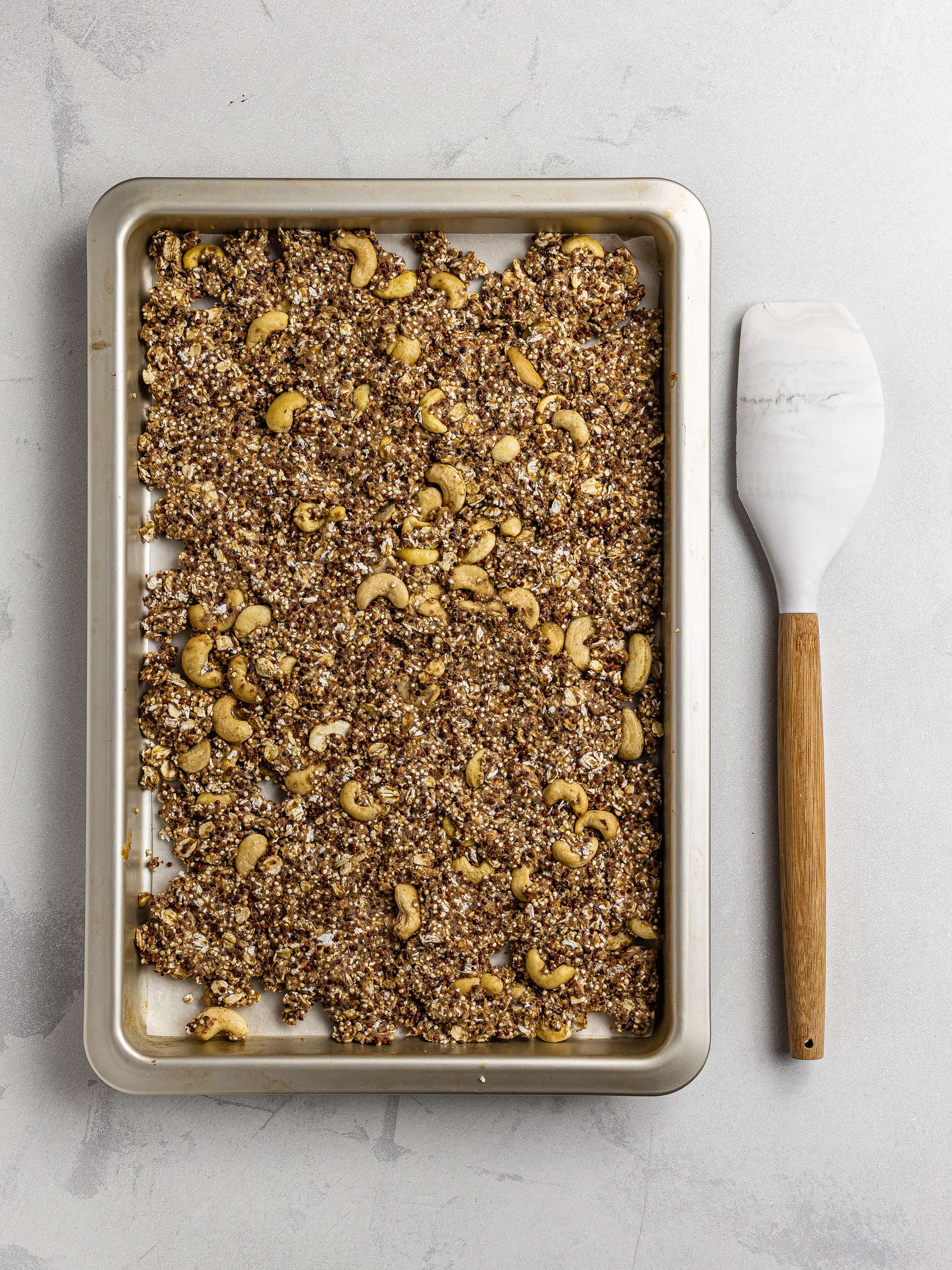  granola on a tray
