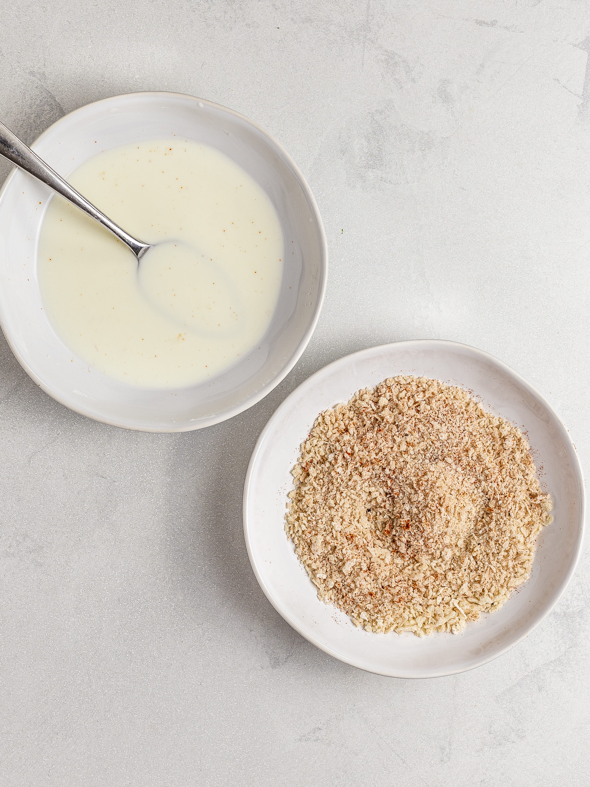 Batter and breadcrumbs nuggets coating